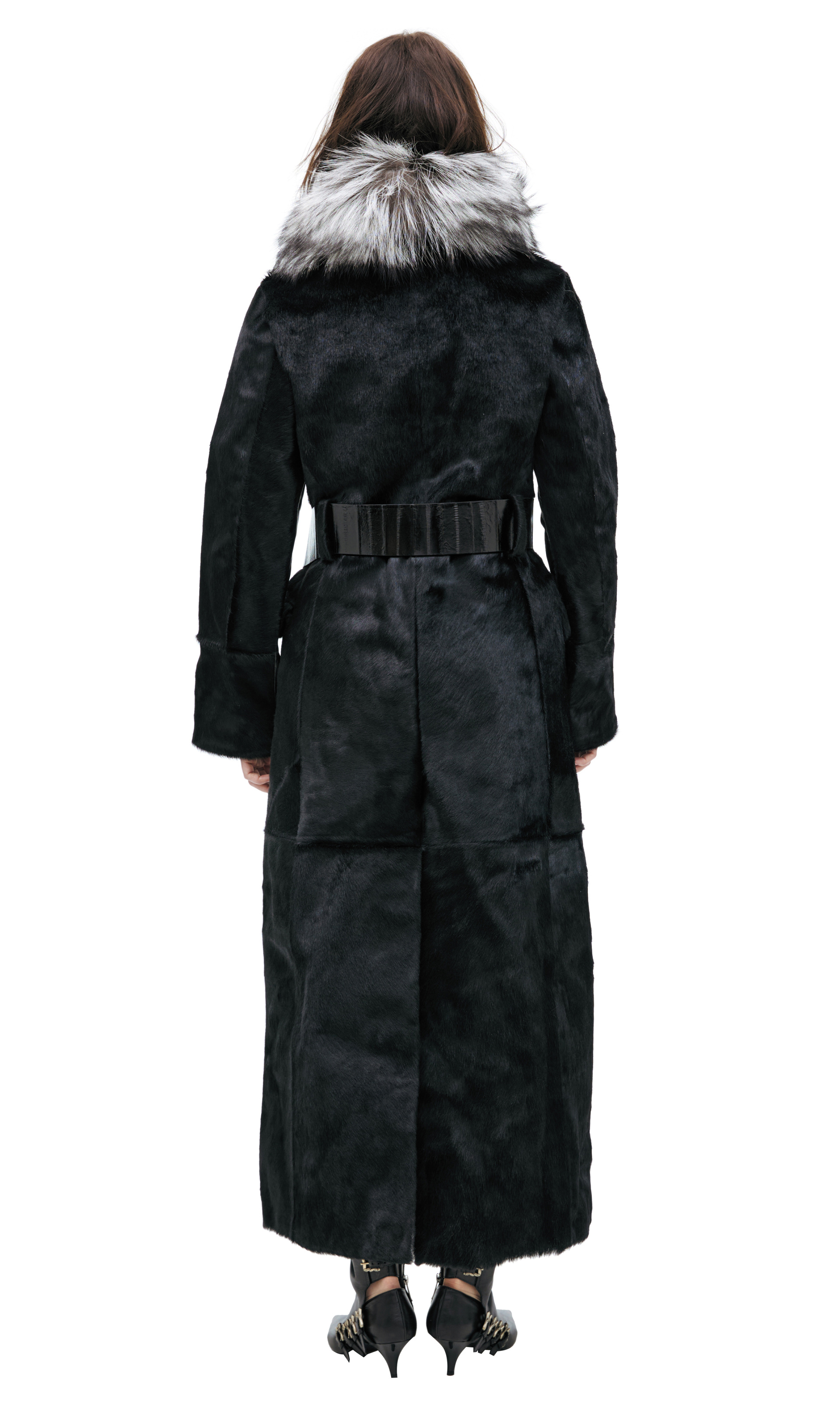 Enfants Riches Déprimés Leather coat with fur