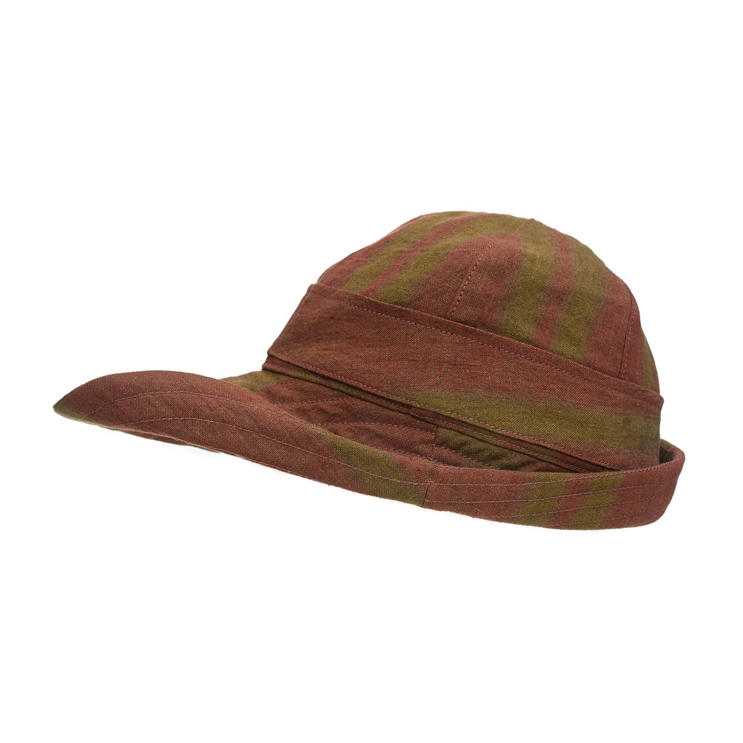 Ziggy Chen Red linen cap