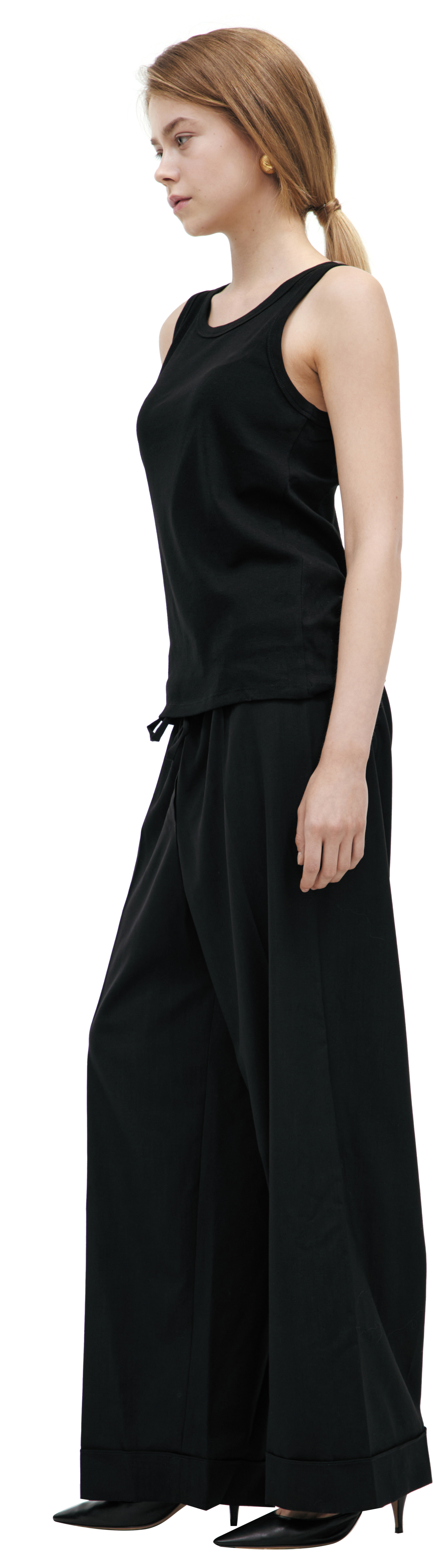 The Row Black cotton top