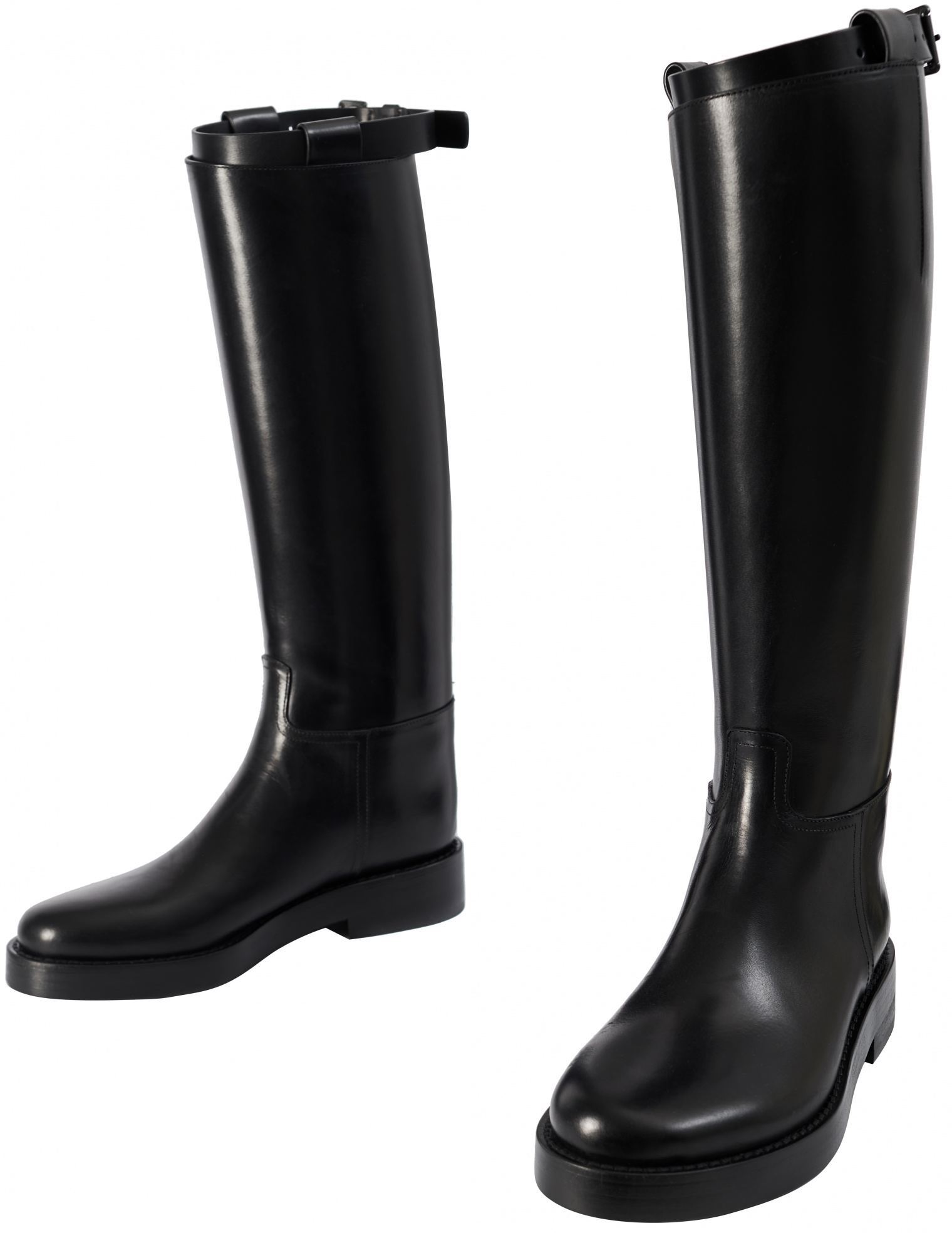 Ann Demeulemeester Black leather high boots