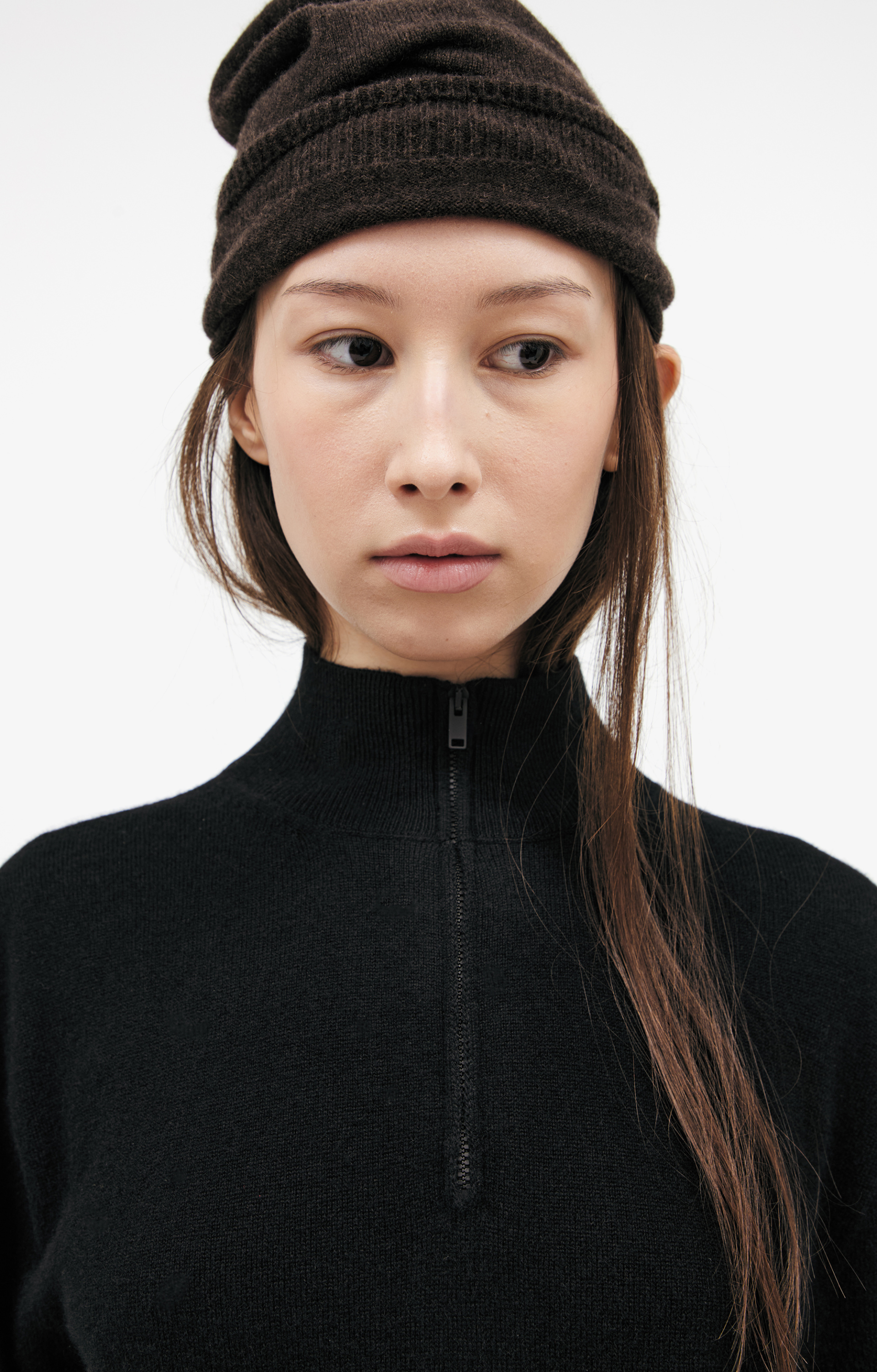 The Row Black cashmere sweater