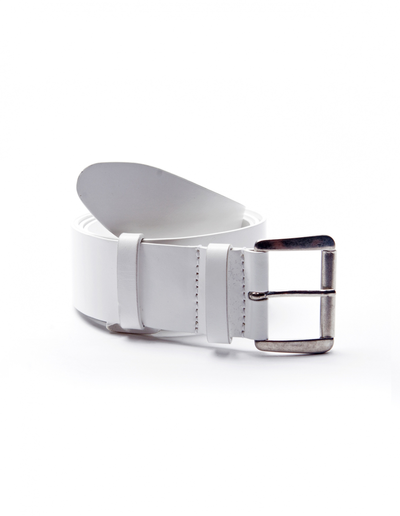 Buy Ann Demeulemeester men white leather belt for $101