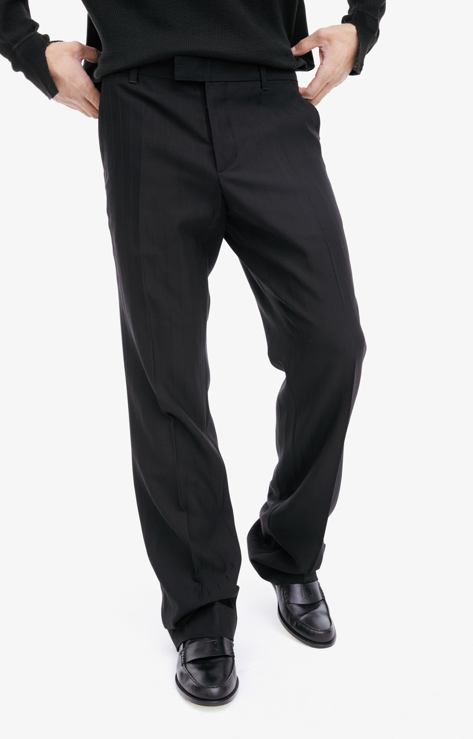 Buy Enfants Riches Déprimés men black wool trousers for £1,780