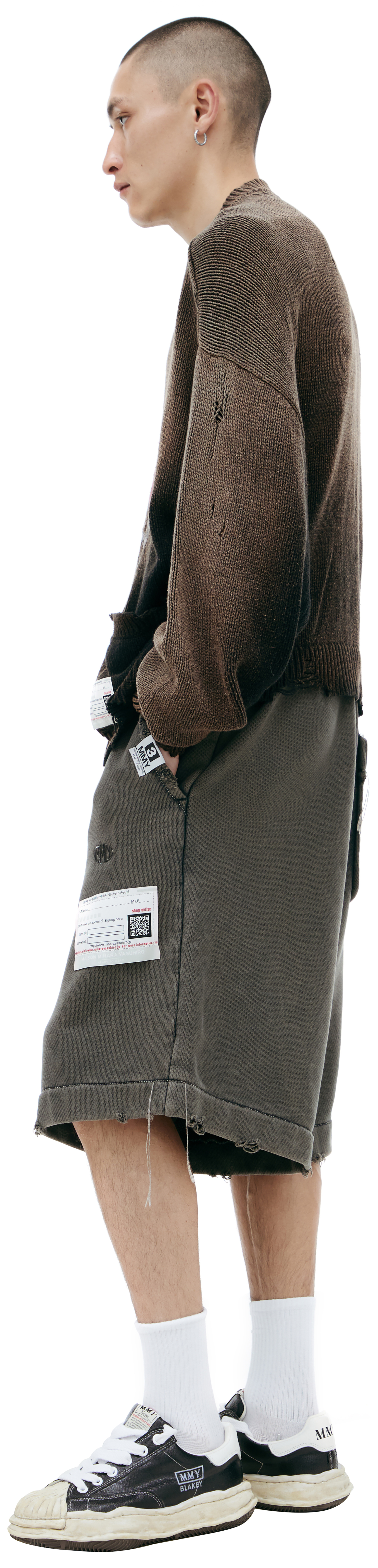 Maison Mihara Yasuhiro Knitted cardigan with zipper