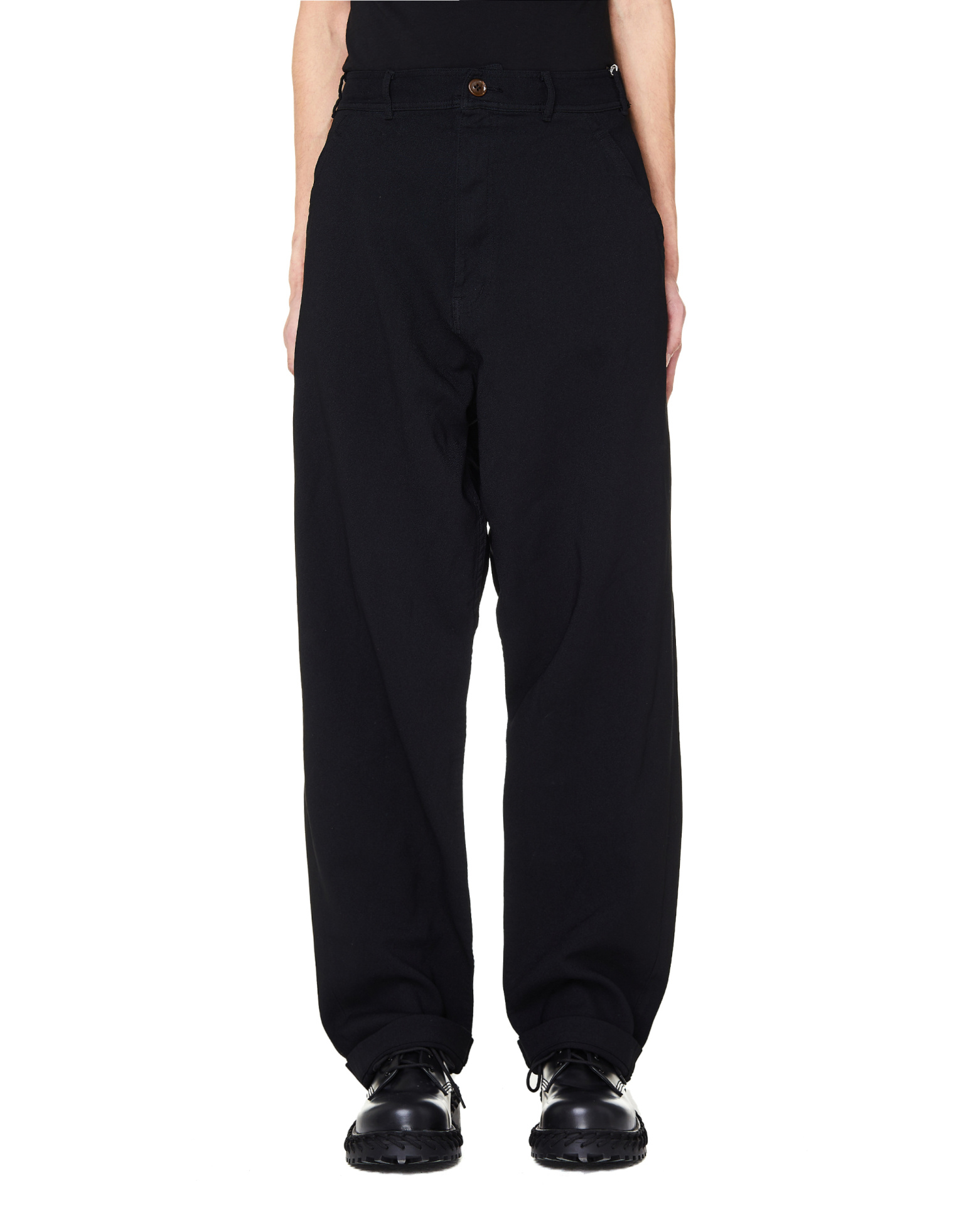 Comme des Garcons Homme plus Black Wide Leg Trousers