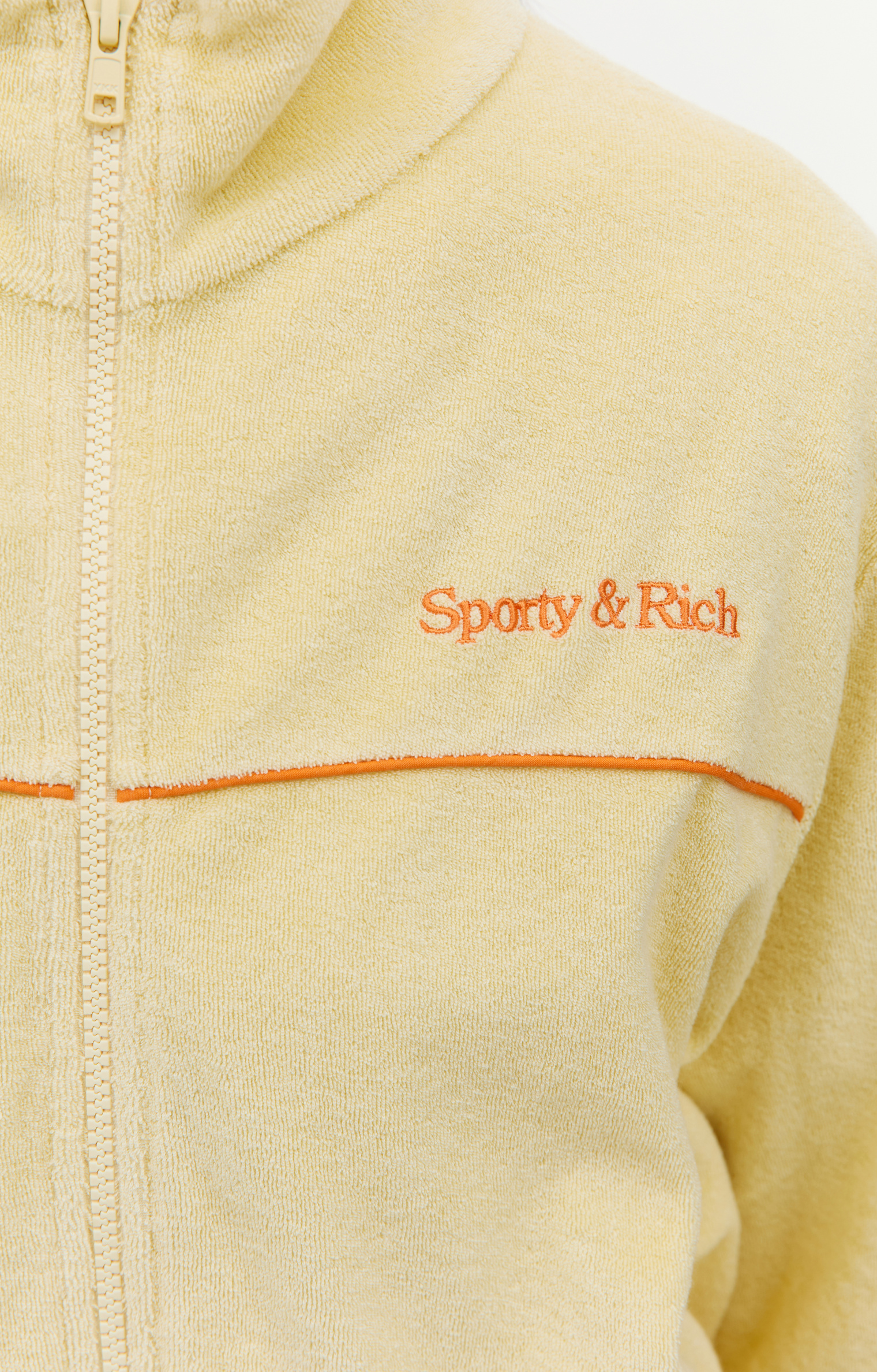 SPORTY & RICH Cotton zip up sweatshirt