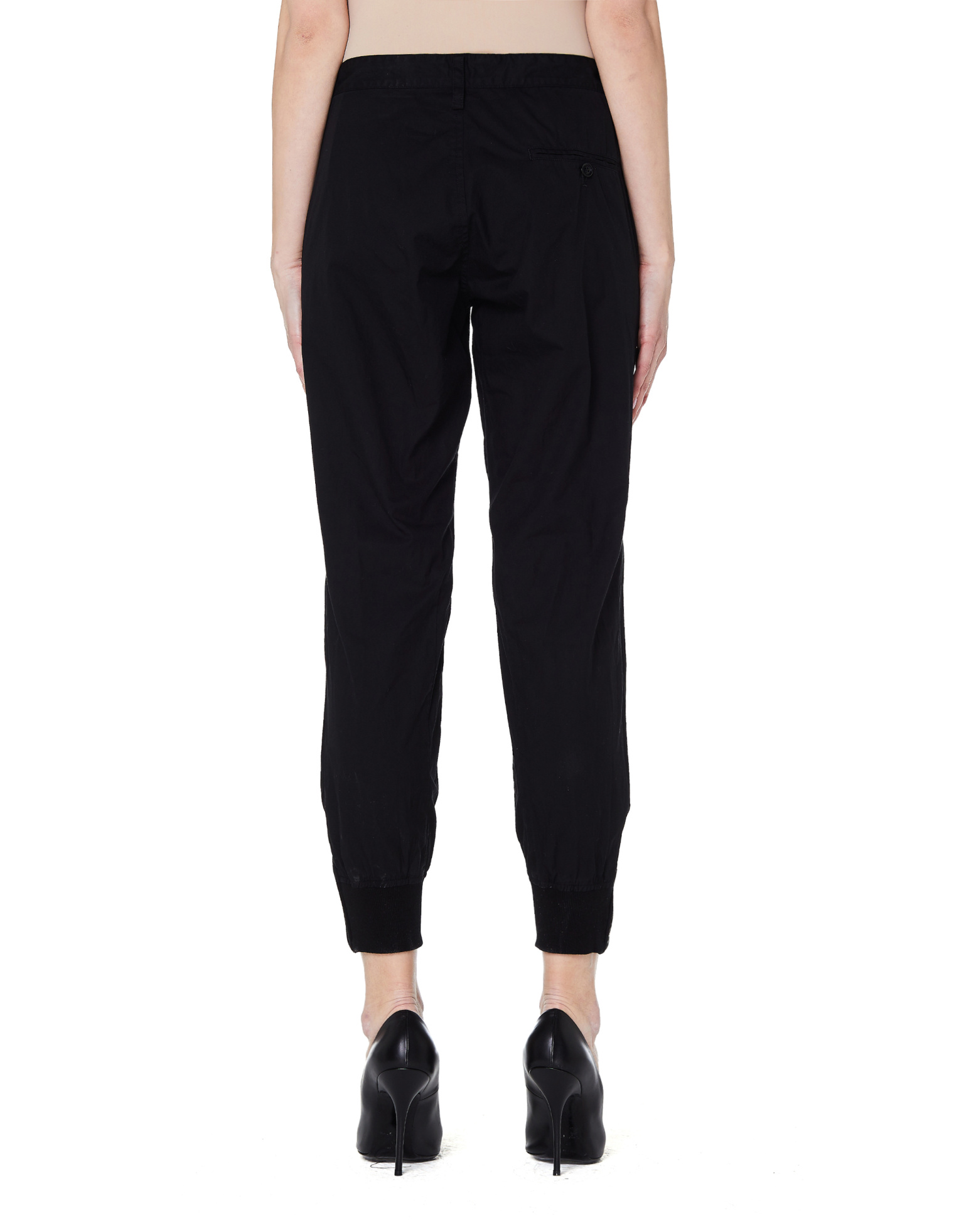 Y\'s Black Cotton Trousers