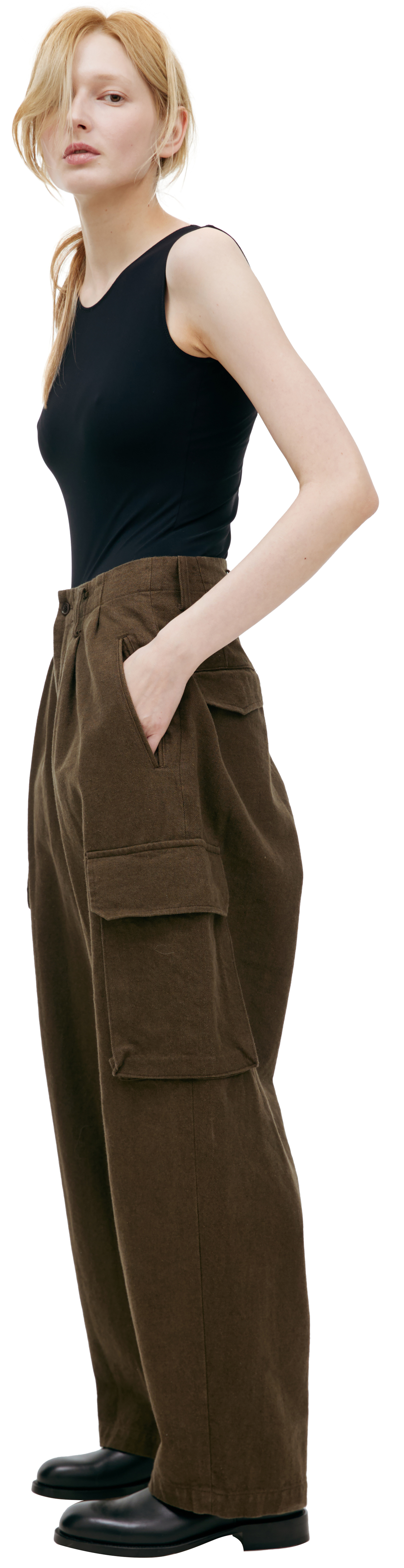 Y\'s Linen cargo trousers