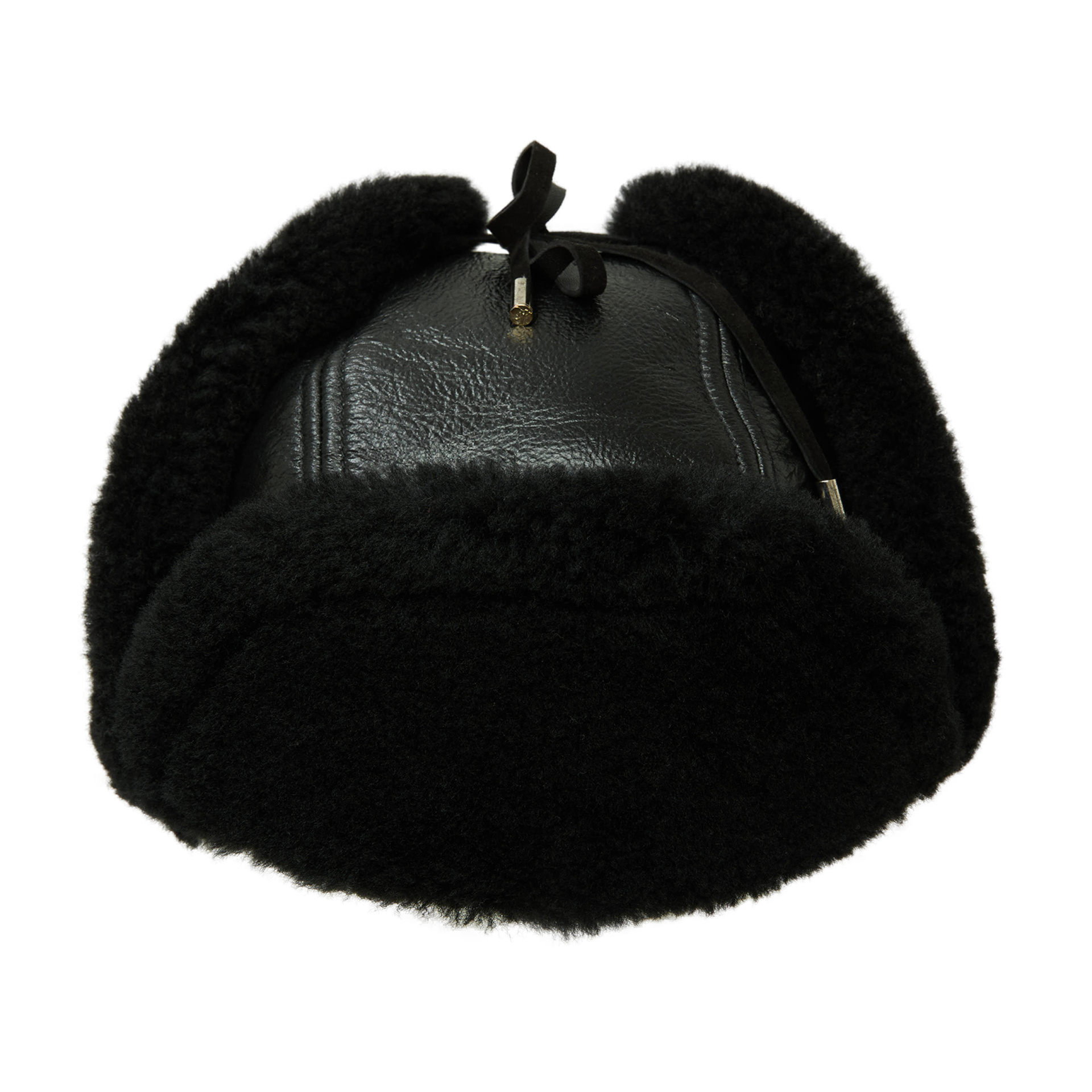 Mastermind WORLD Leather beanie with fur