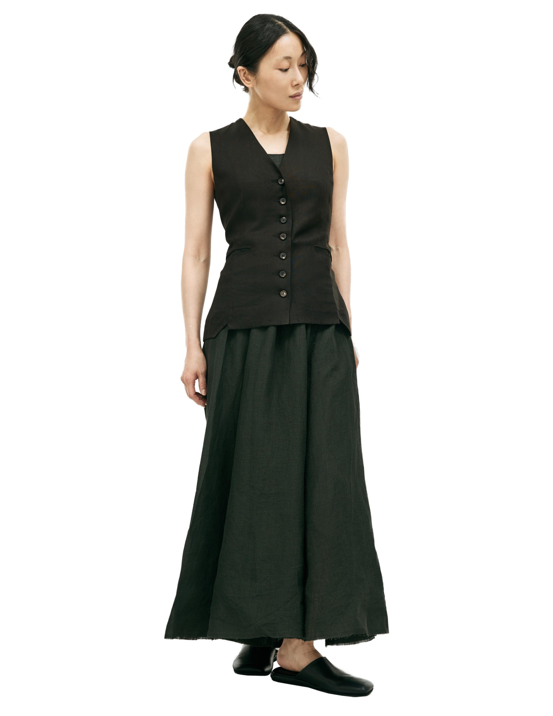 Ziggy Chen V-neck asymmetric vest