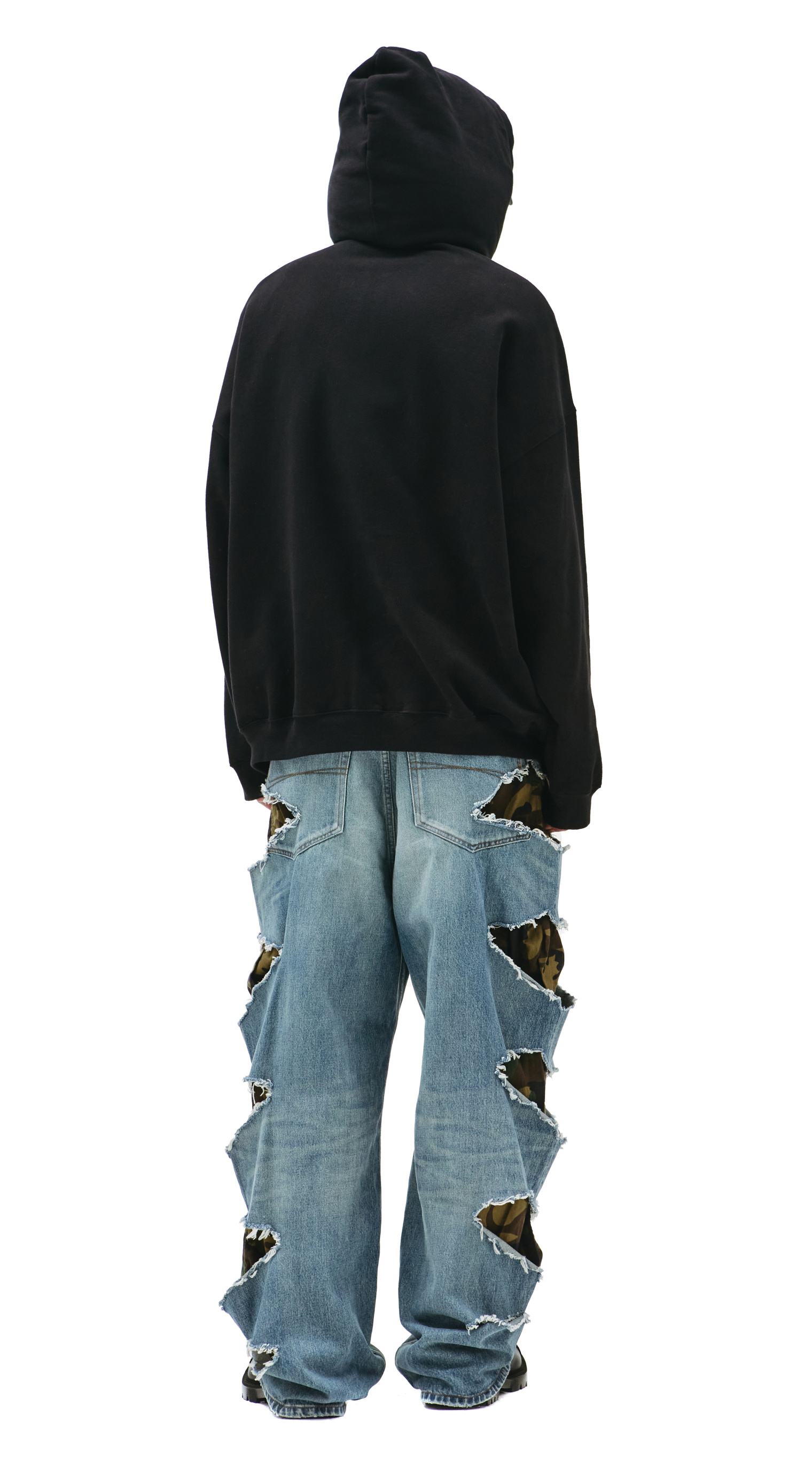 Balenciaga Black hoodie with inflatable at hood