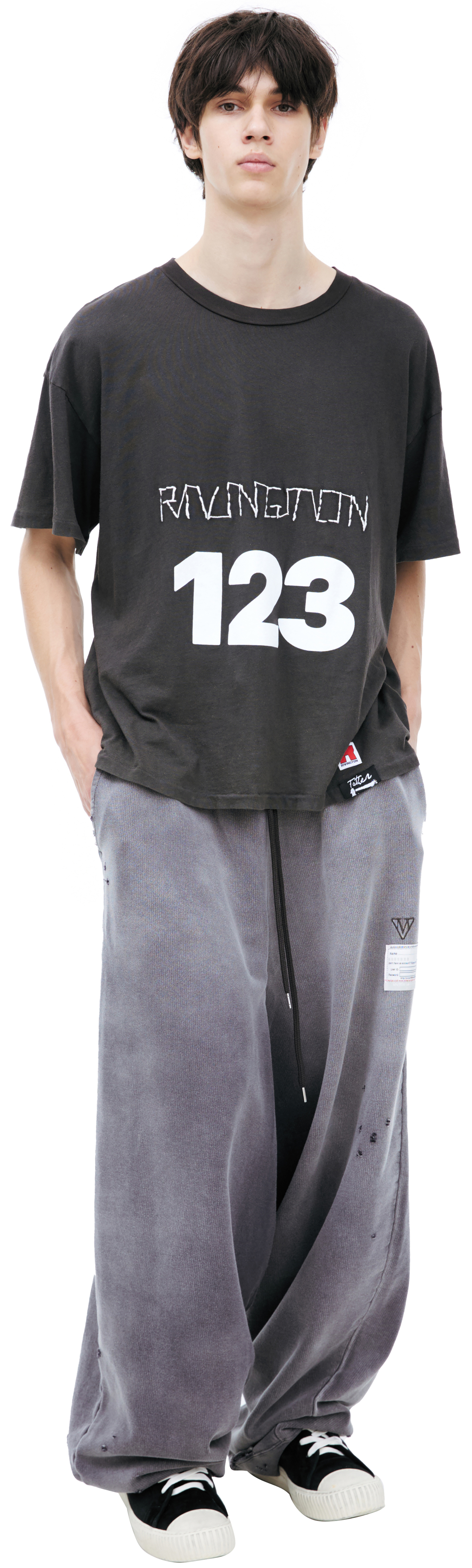 RRR123 Black print T-shirt