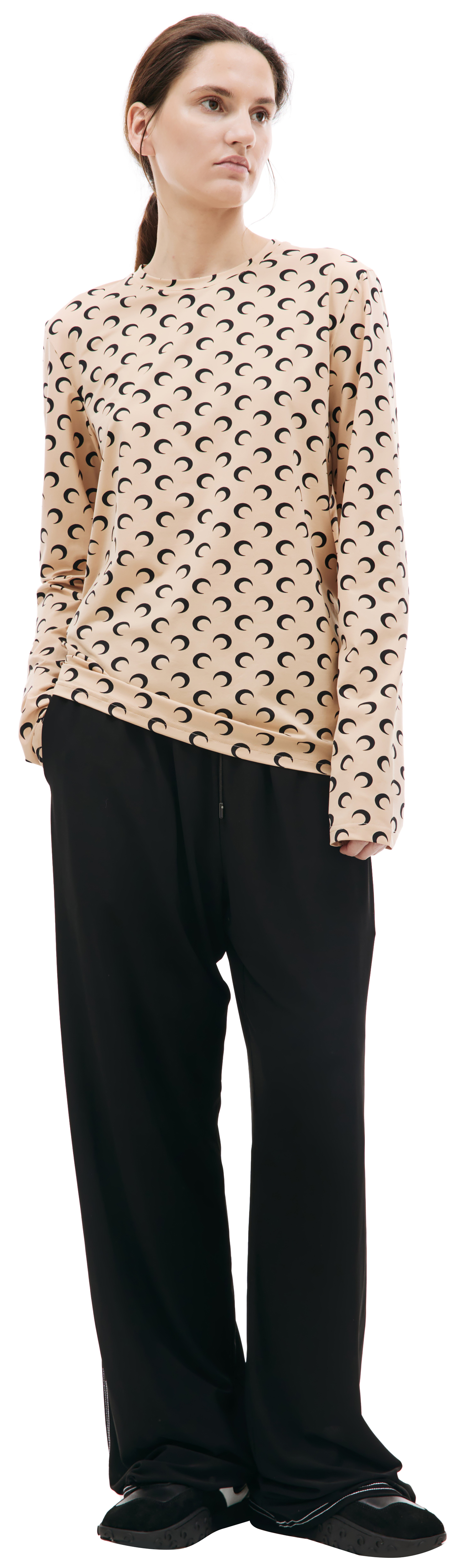 MARINE SERRE All over logo Moon longsleeve