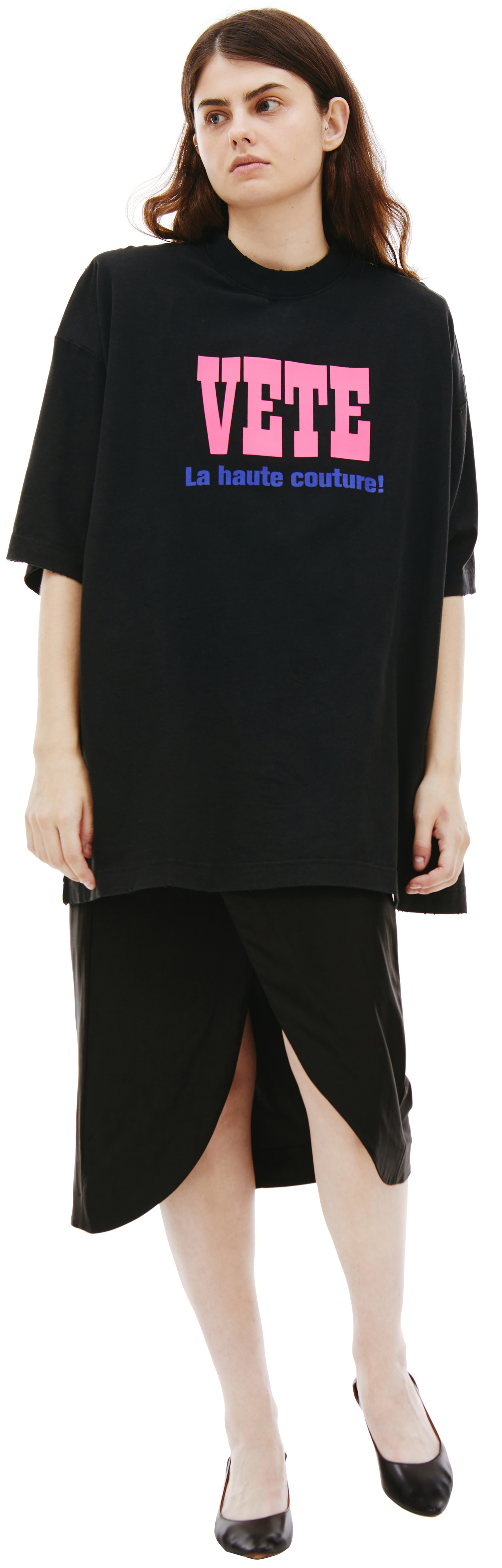VETEMENTS Black \'La Haute Couture\' T-Shirt