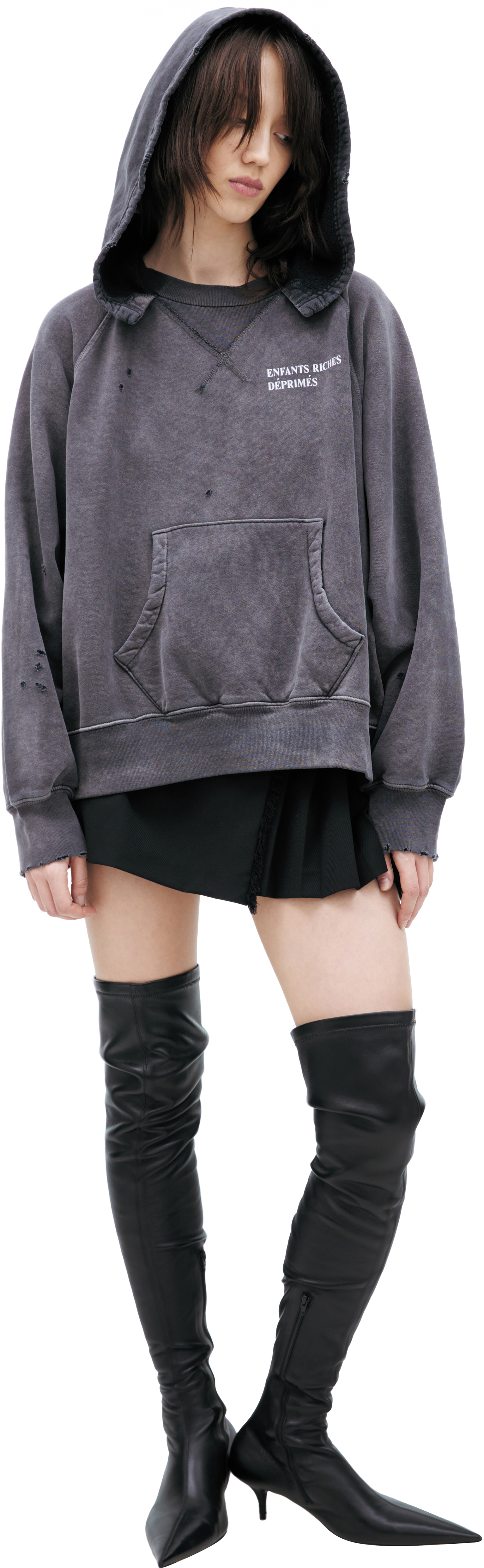 Enfants Riches Déprimés Black logo hoodie