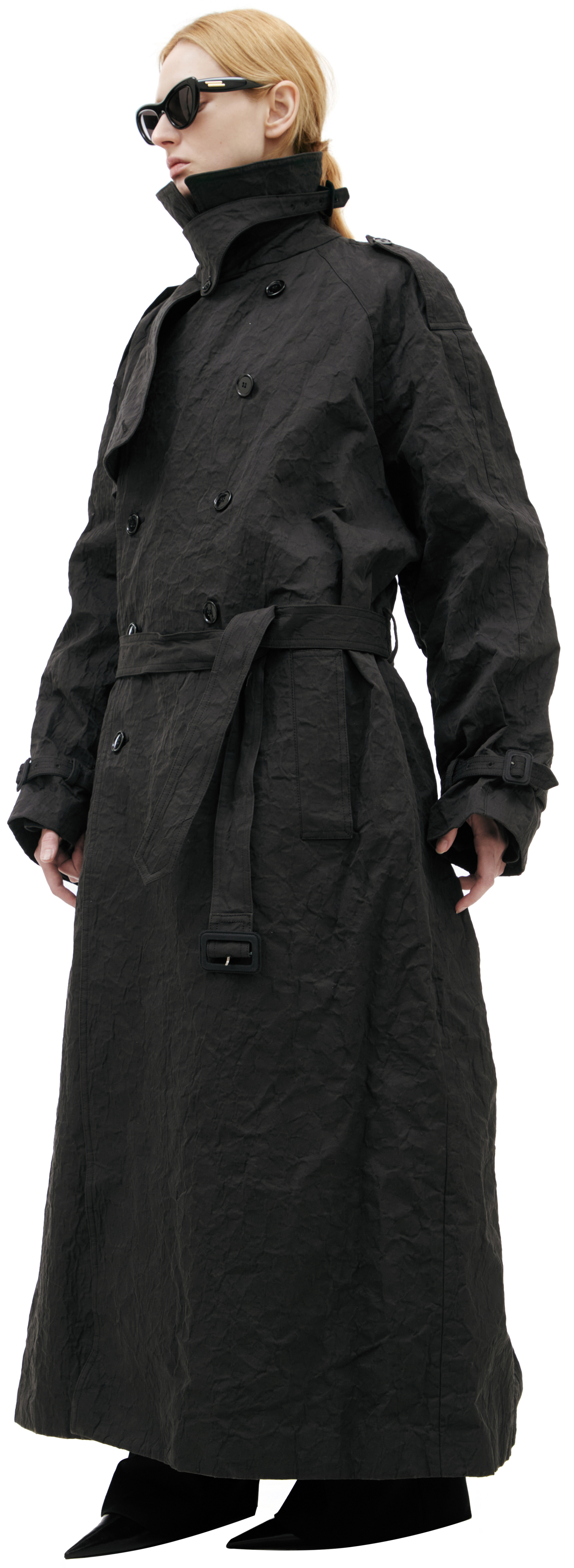 VETEMENTS Double-breasted trench coat with belt