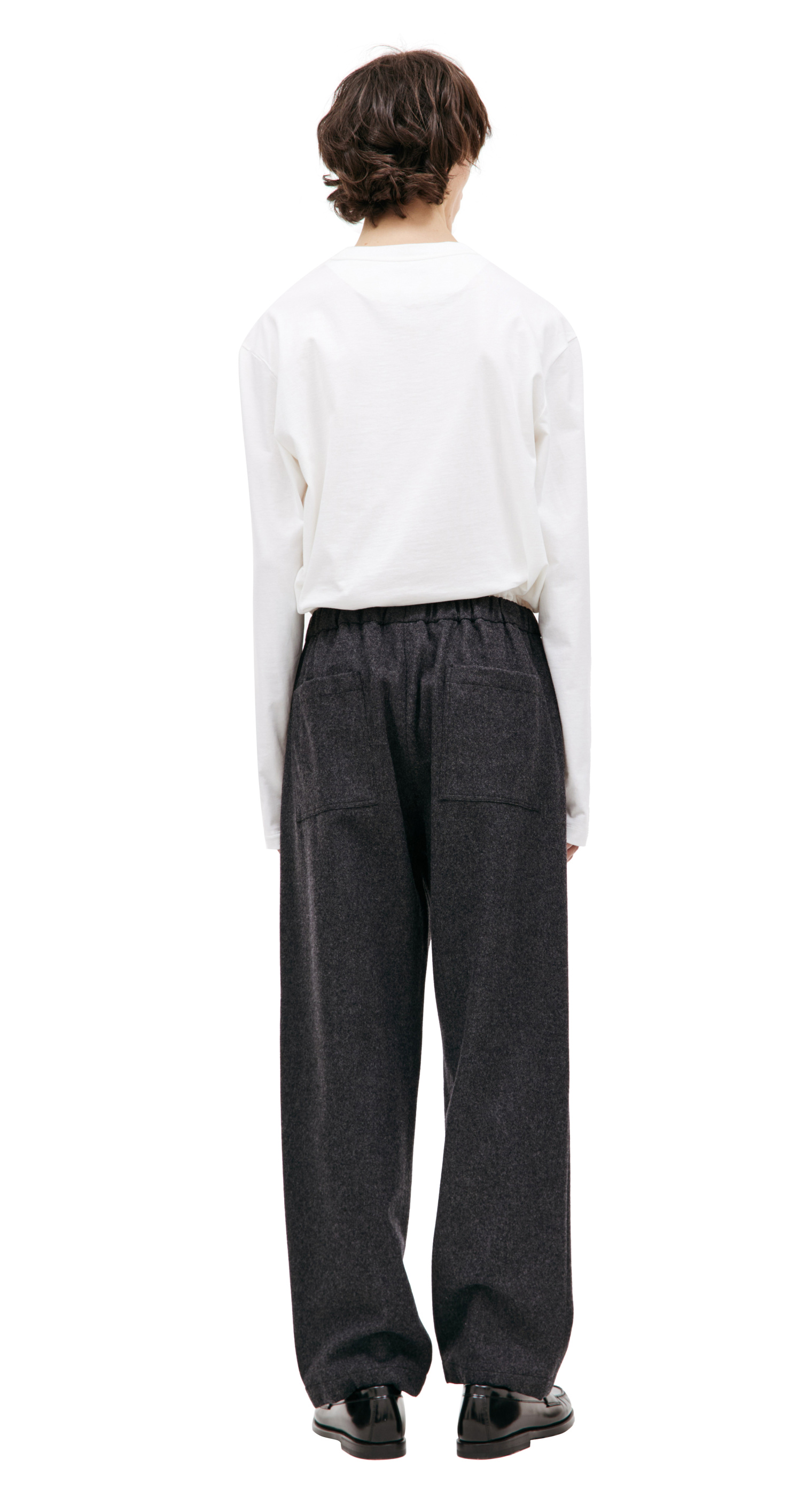 Jil Sander Wool elasticized waistband trousers