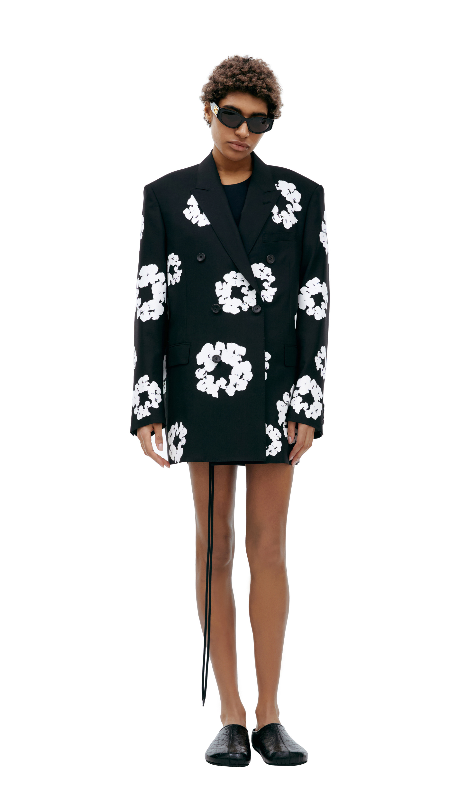 Saint Mxxxxxx Double-breasted monoprint jacket