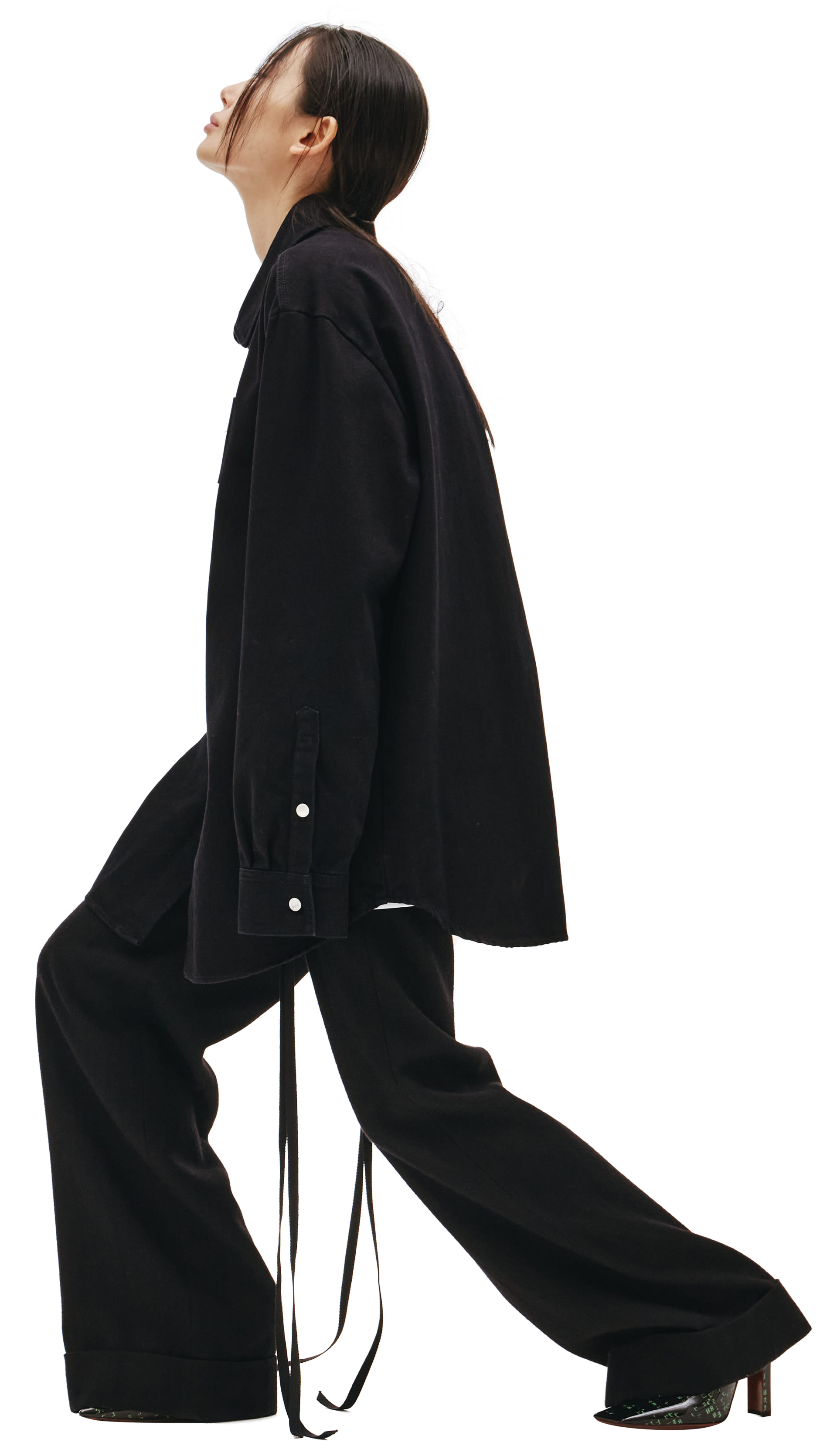 Raf Simons Raf Simons X Smiley Denim Shirt With Leather Patch