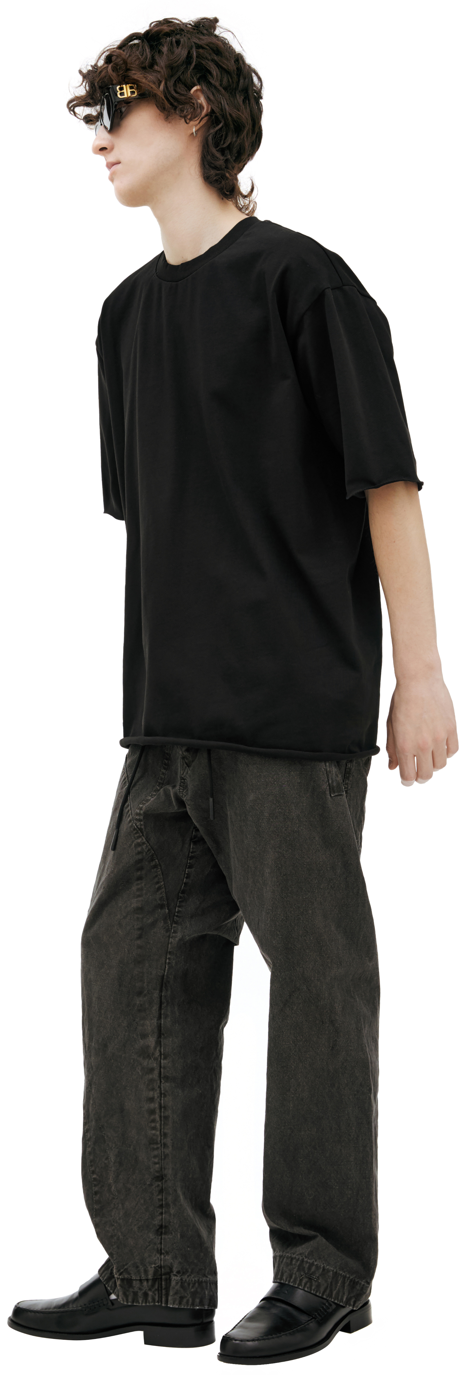 PLANIMETRY Футболка-OST-SITSS25-BLK стежки на воротнике и спине, черн