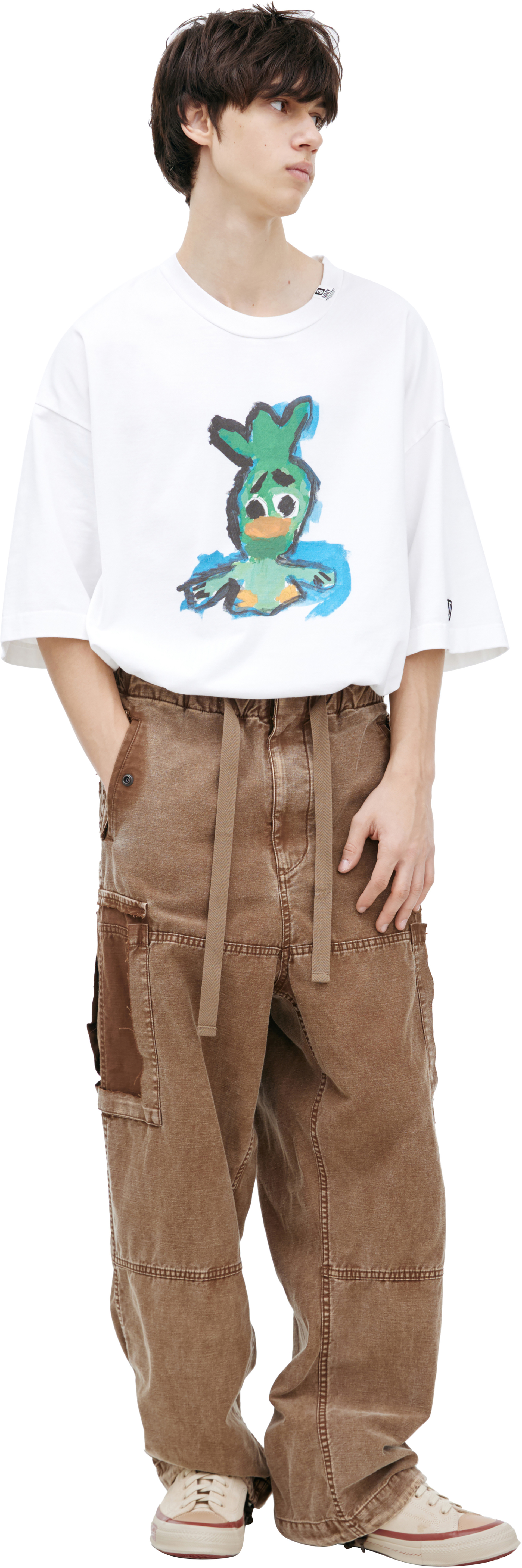 Maison Mihara Yasuhiro Cargo trousers with a ripped pocket