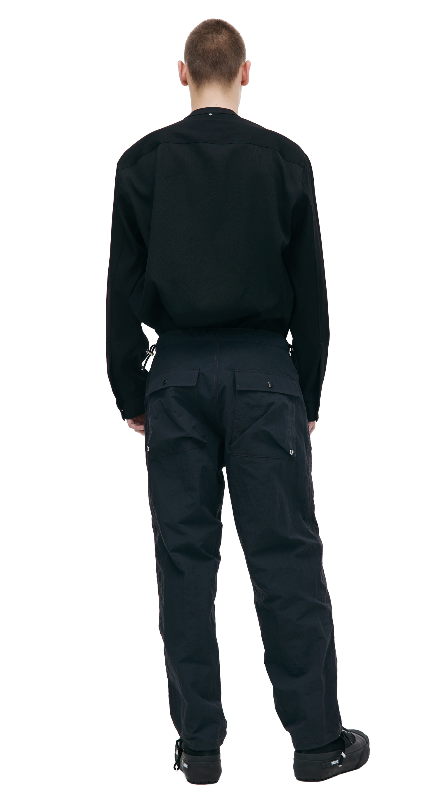 CAERUS Black nylon trousers