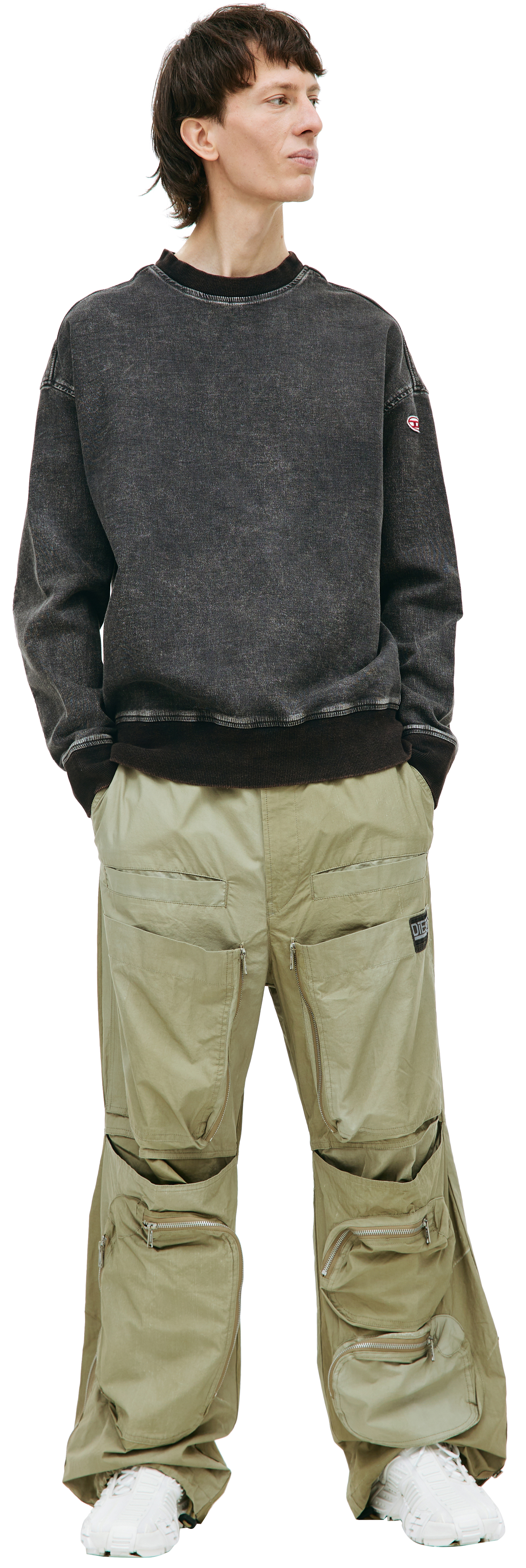 Diesel Grey \'D-KRIB-NE\' sweatshirt