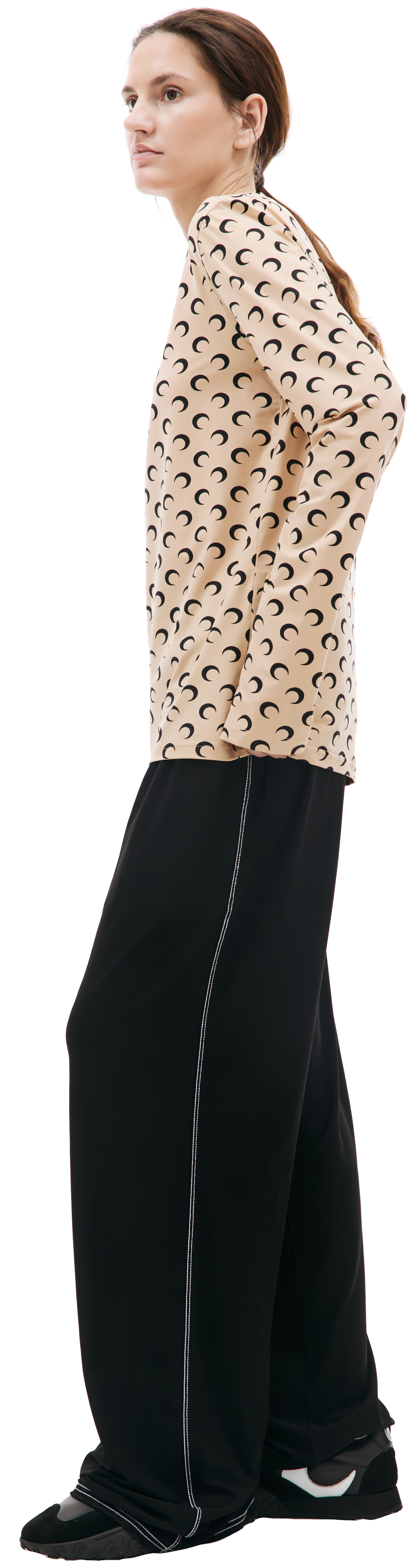 MARINE SERRE All over logo Moon longsleeve