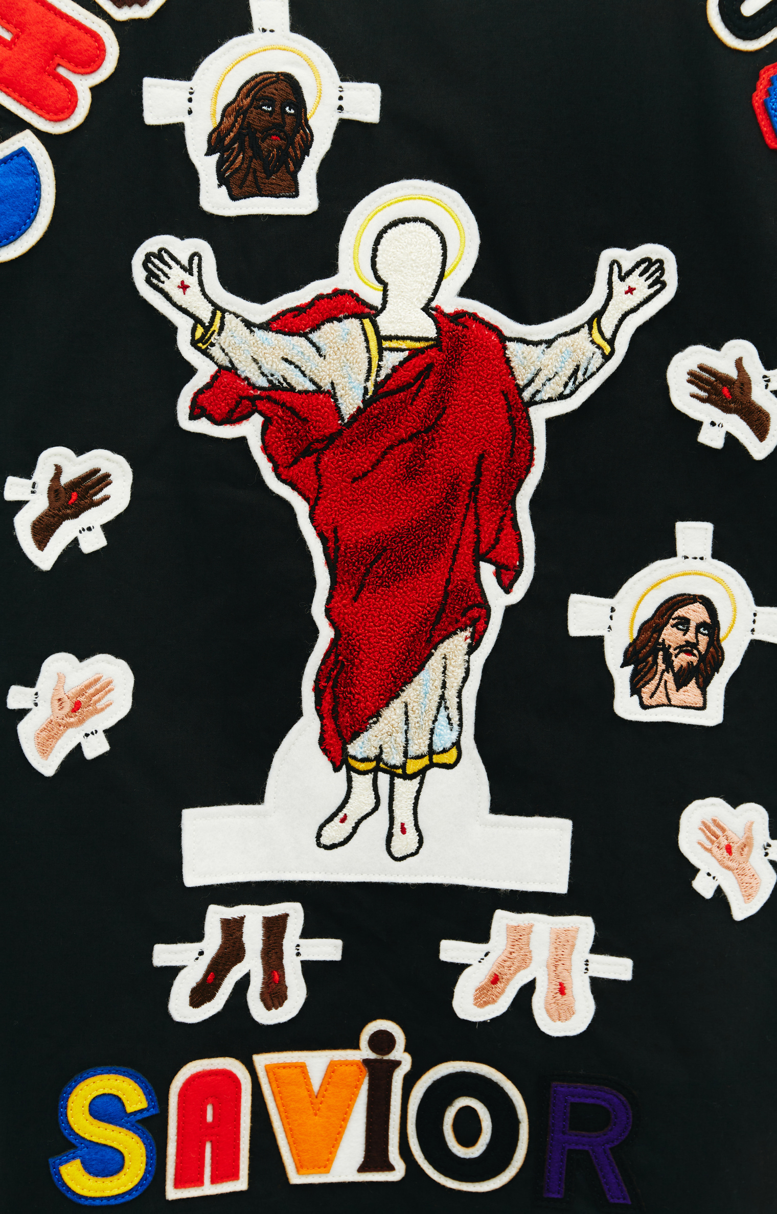 Saint Michael Куртка Denim Tears x Saint Michael с нашивками