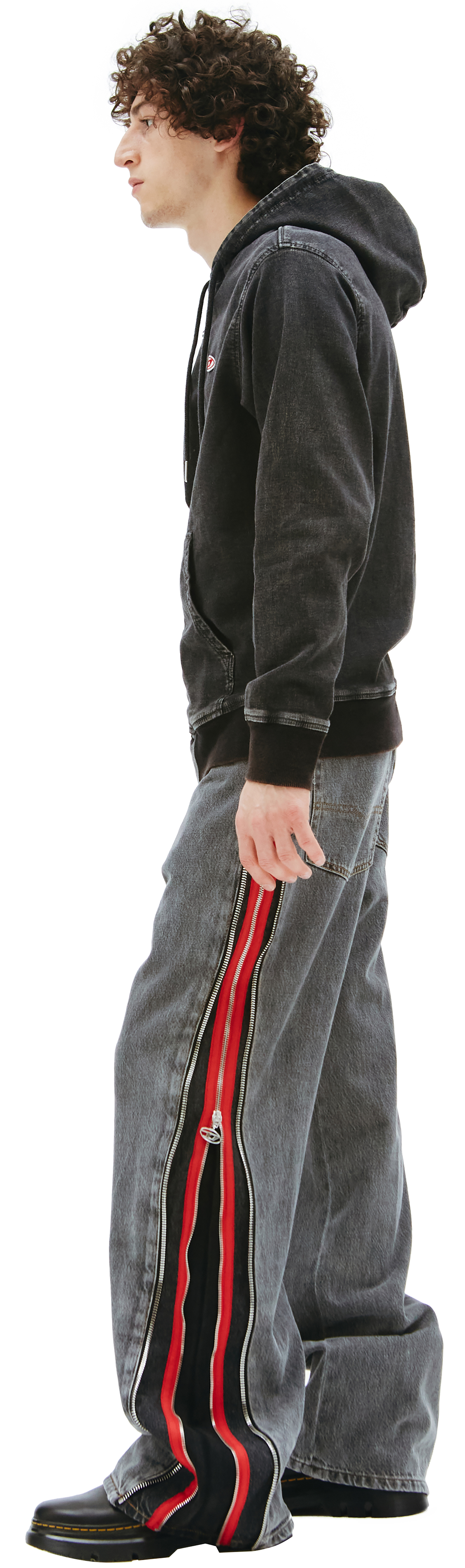 Diesel D-Gir faded denim hoodie