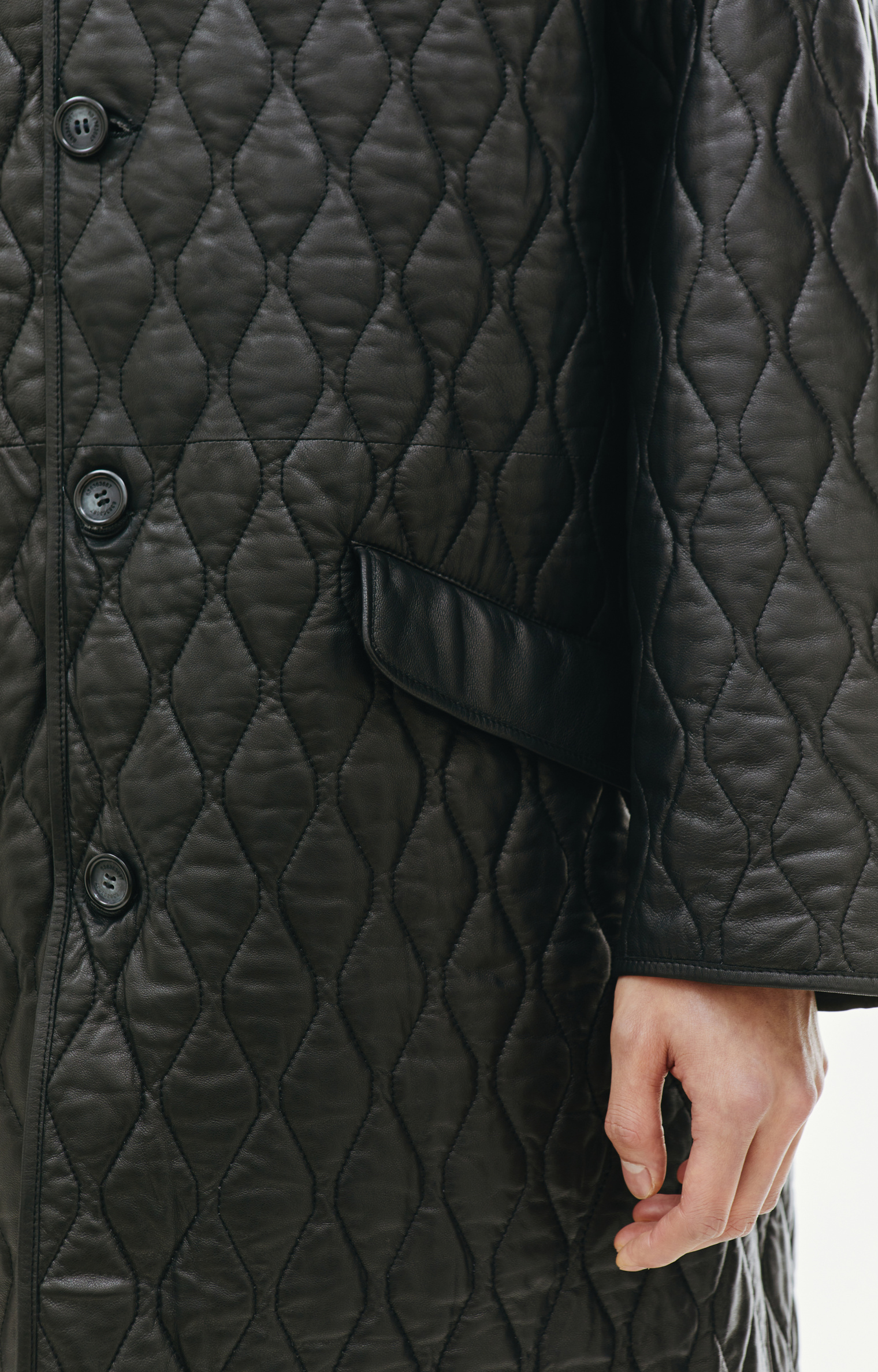 VTMNTS Quilted leather coat