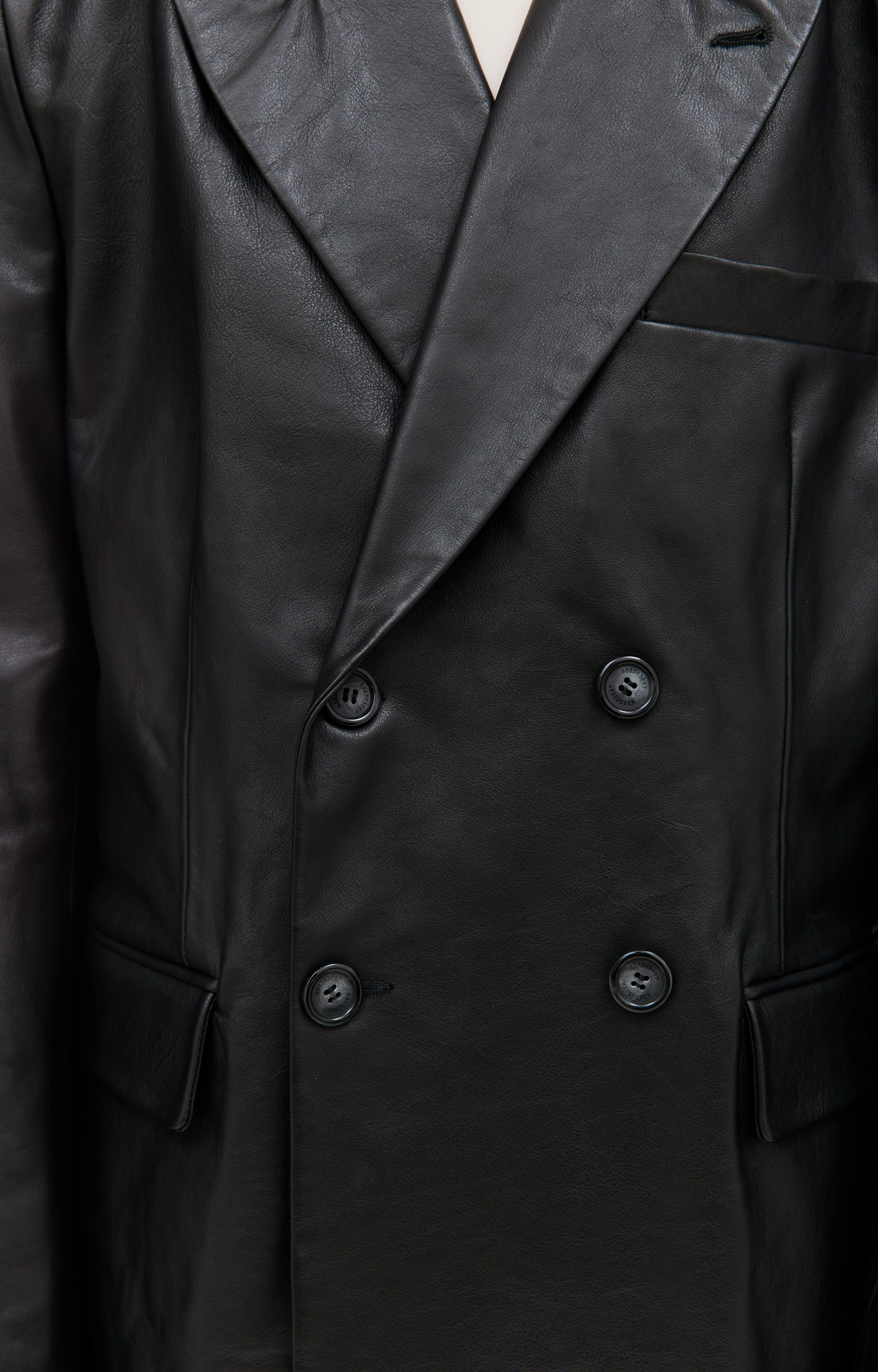 VTMNTS Black leather blazer