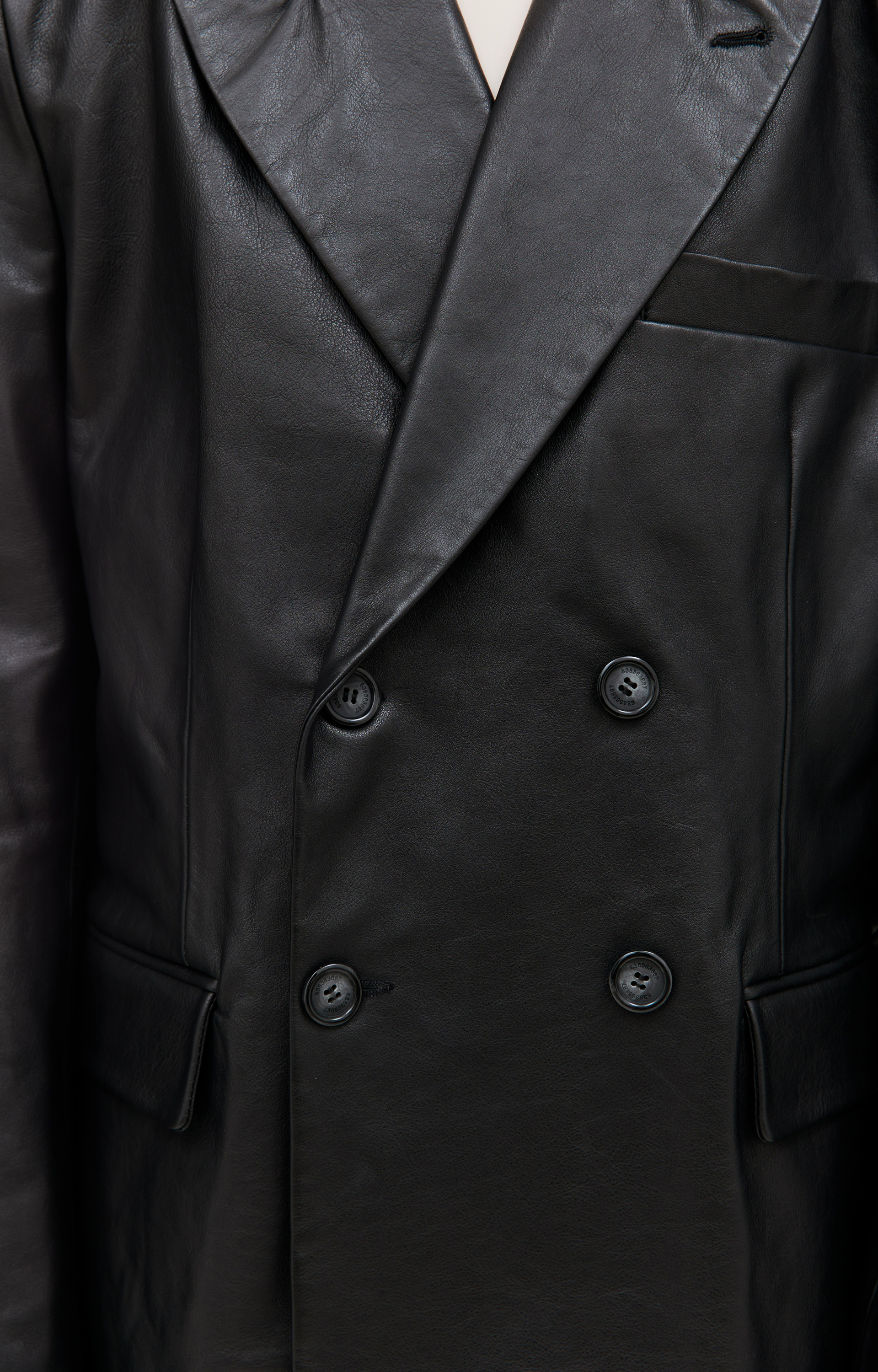 VTMNTS Black leather blazer