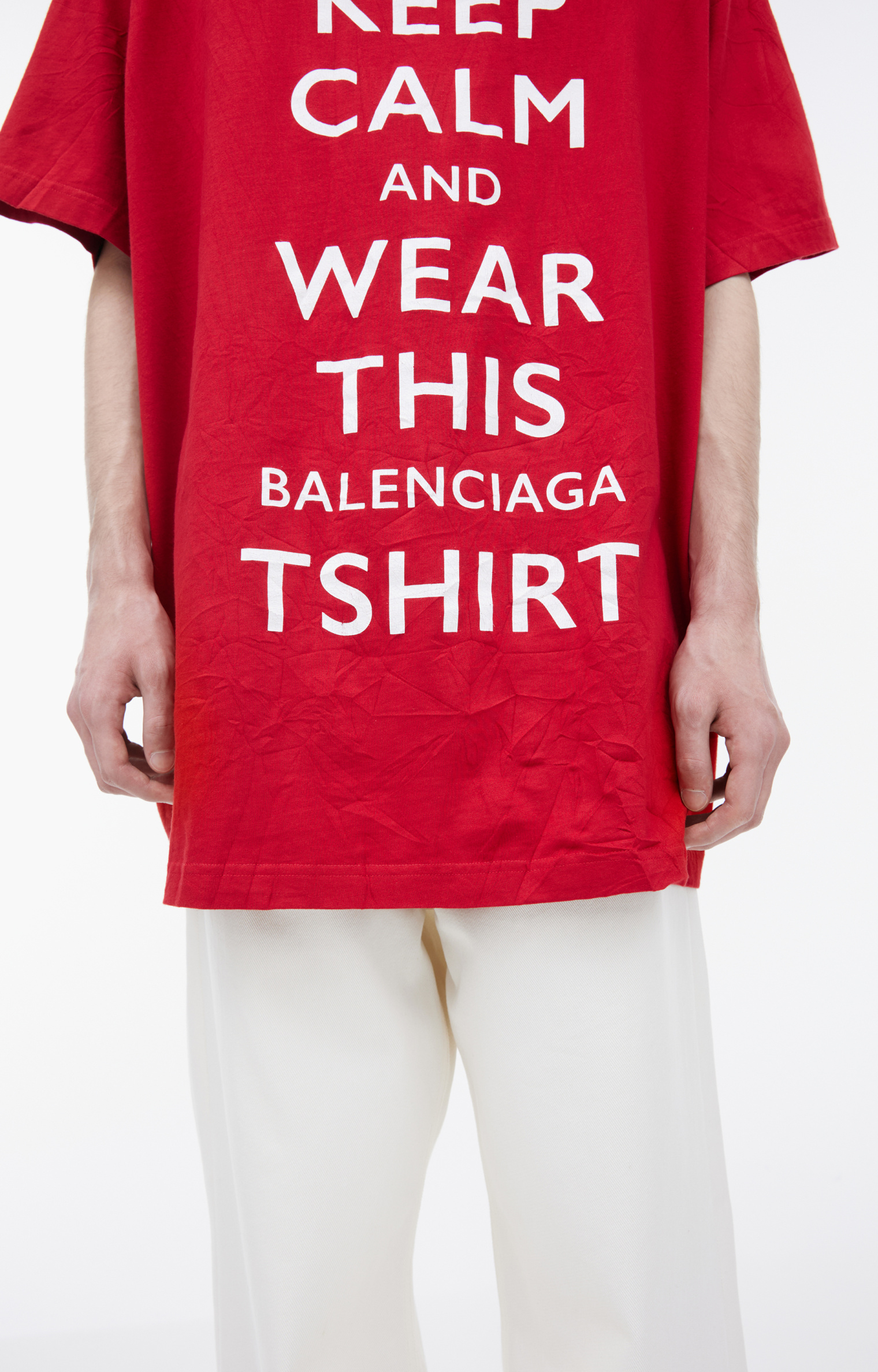 Balenciaga Red oversize T-shirt