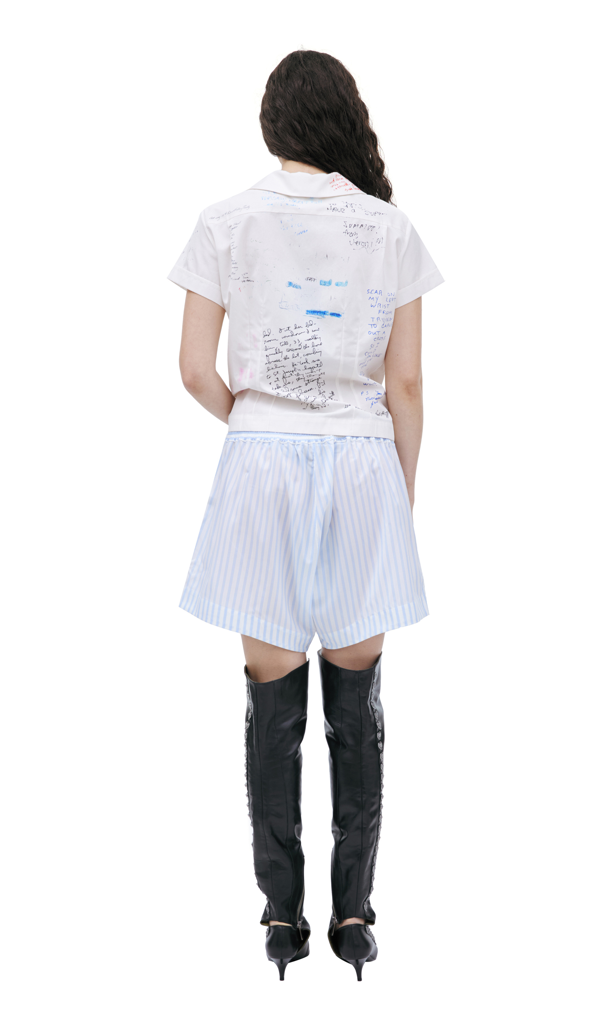 Enfants Riches Déprimés Striped wool shorts