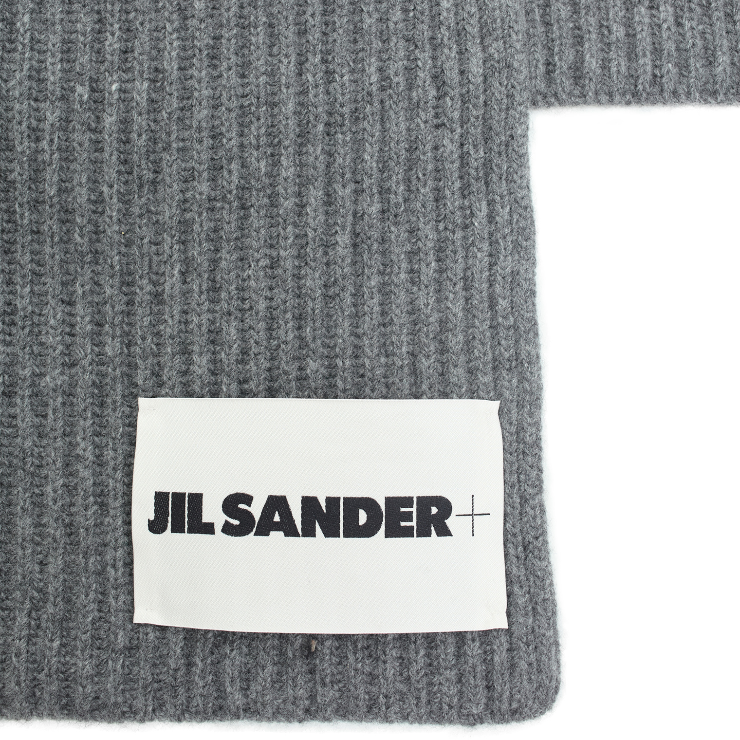 Jil Sander Knitted scarf with patch