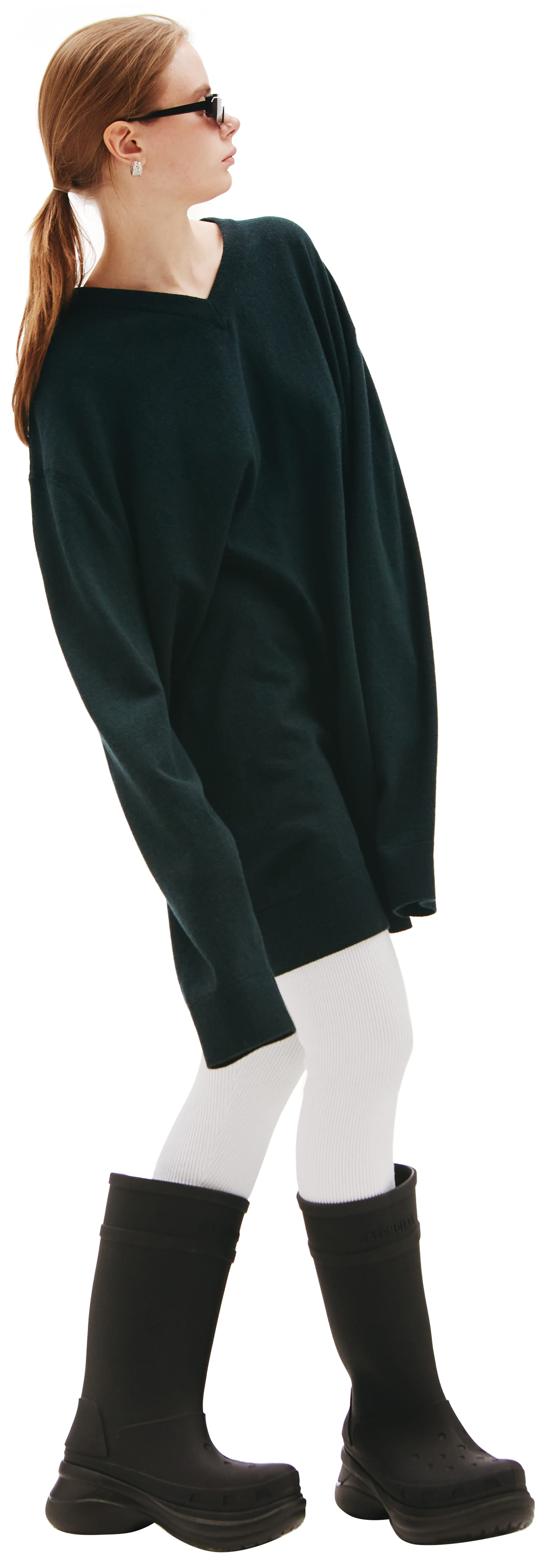 Balenciaga Oversized Cashmere V-Neck