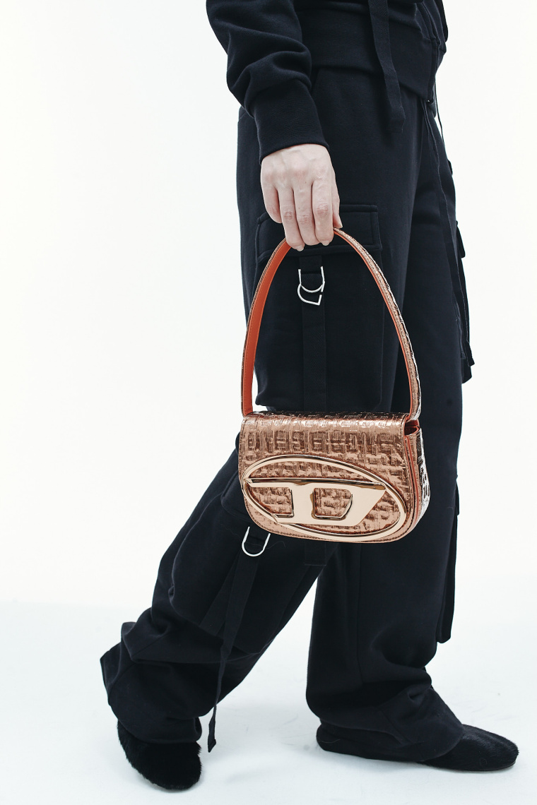 Diesel 1DR shoulder bag with metallic monogram