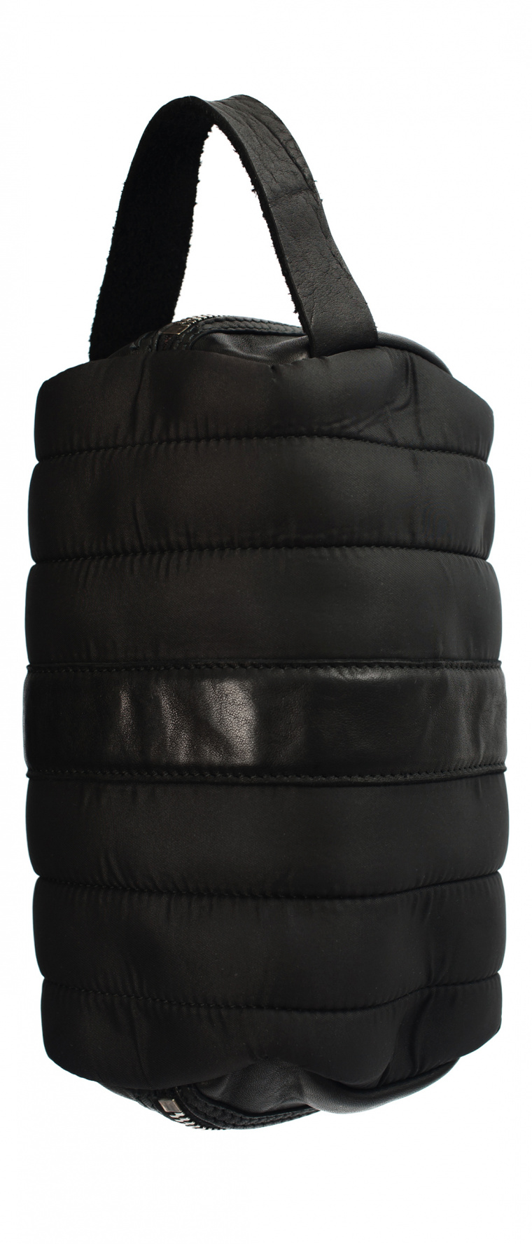 Guidi Black Nylon & Leather Washbag