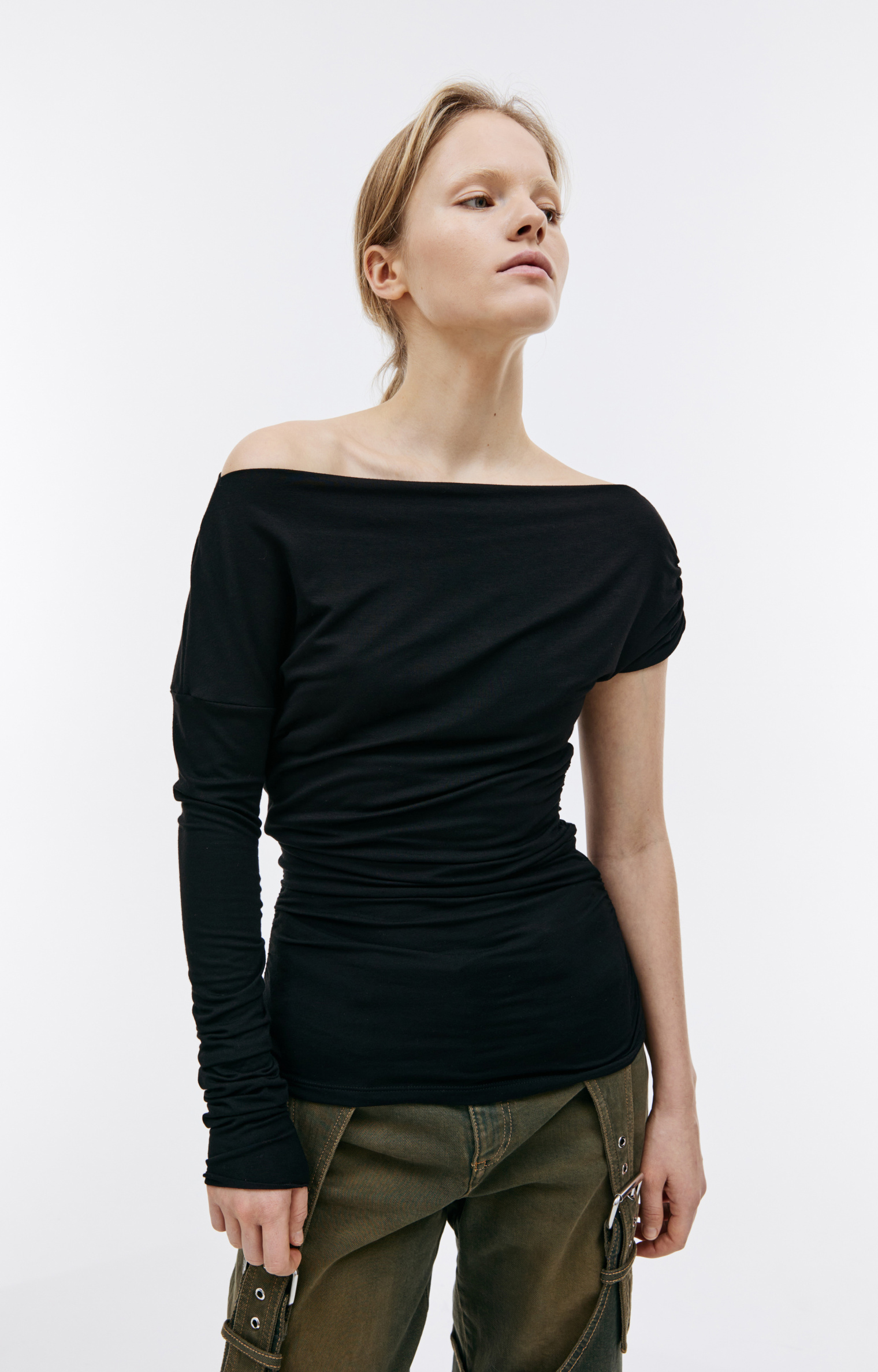 Blumarine Black asymmetric longsleeve