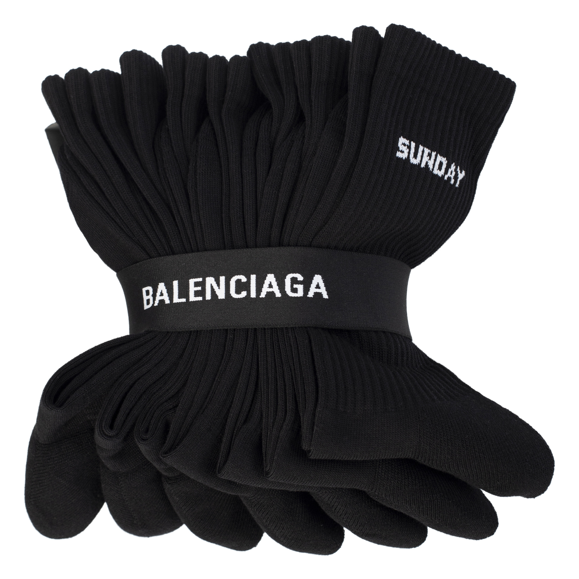 Balenciaga 7 Days Socks Pack in black