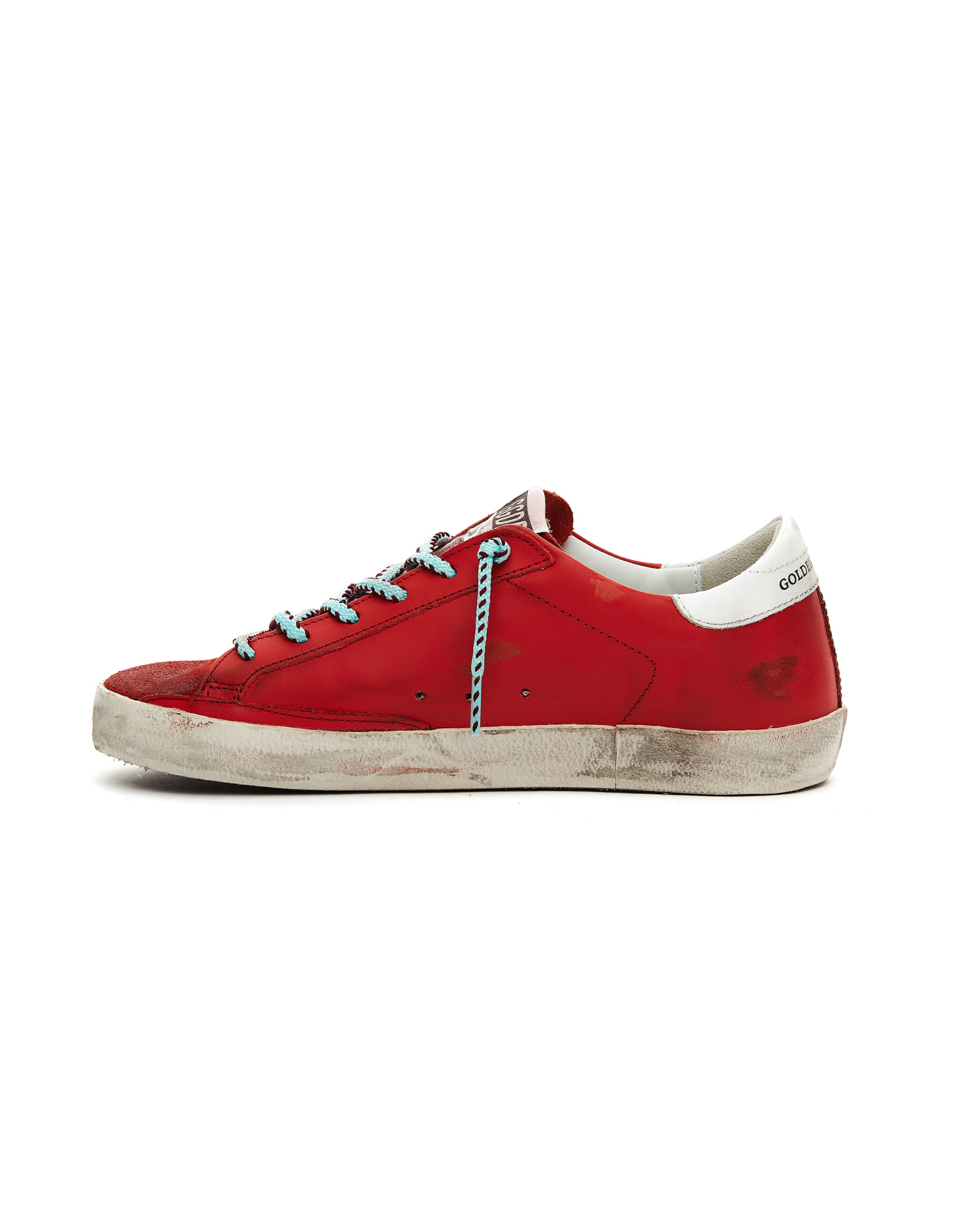 Golden Goose Red Leather Superstar Sneakers
