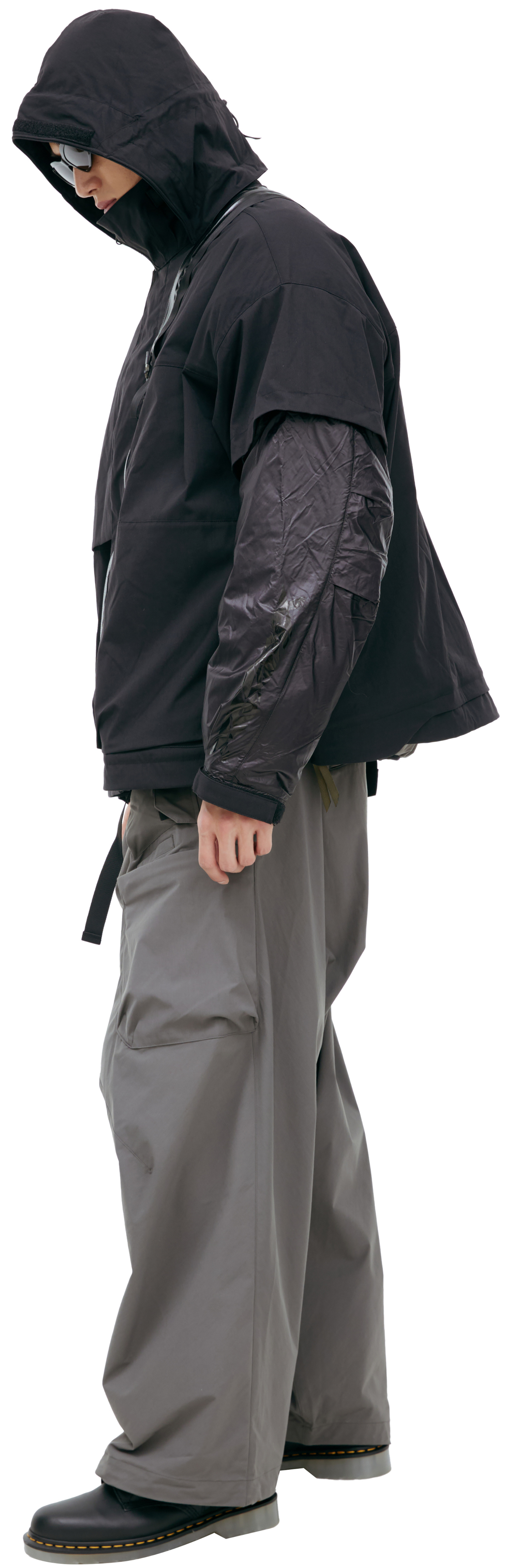 Acronym Asymmetrical jacket with high collar