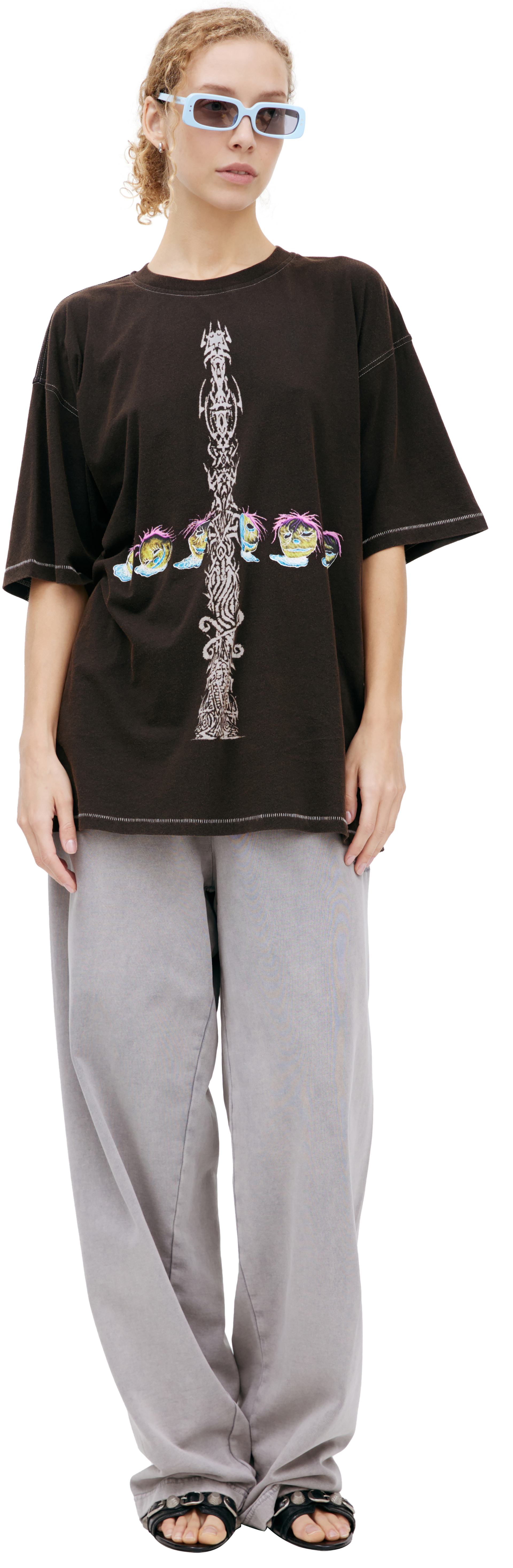 Diesel Brown print T-shirt