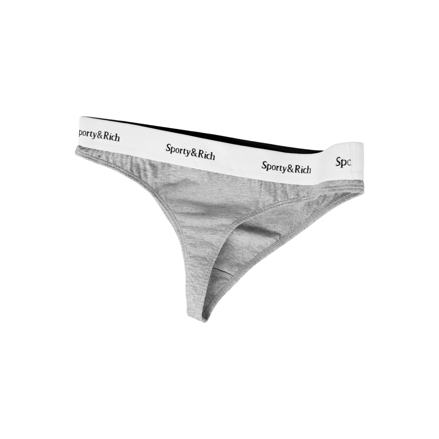 SPORTY & RICH Grey Serif thong