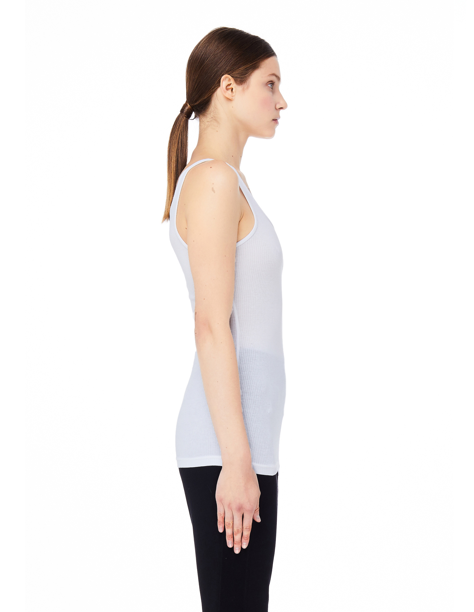 James Perse White Cotton Tank Top