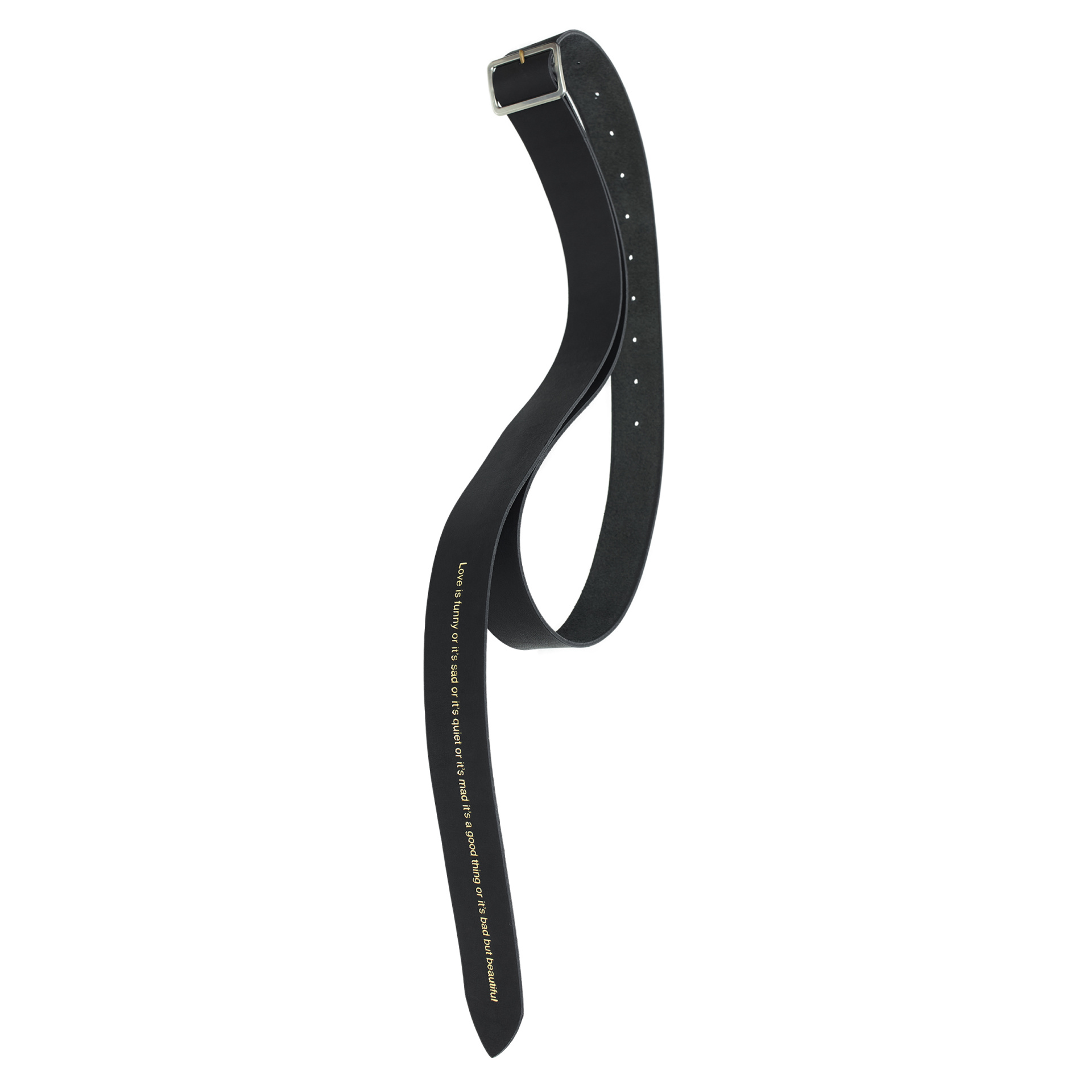 Undercover Black leather belt