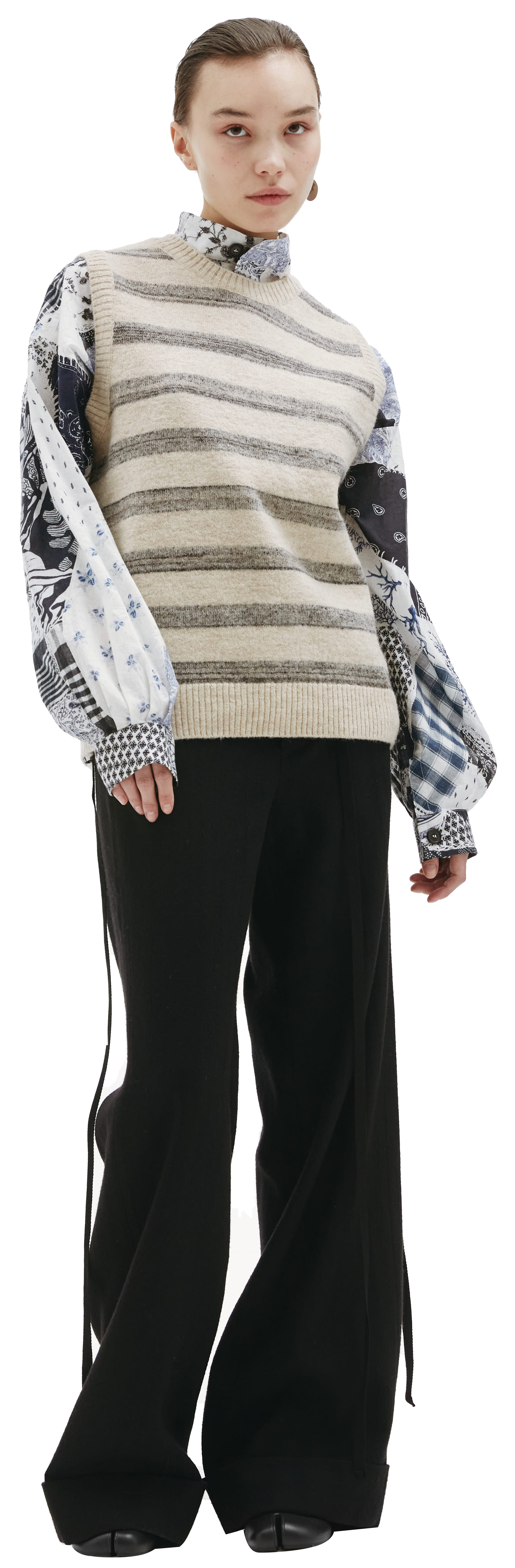 Maison Margiela Stripped wool vest