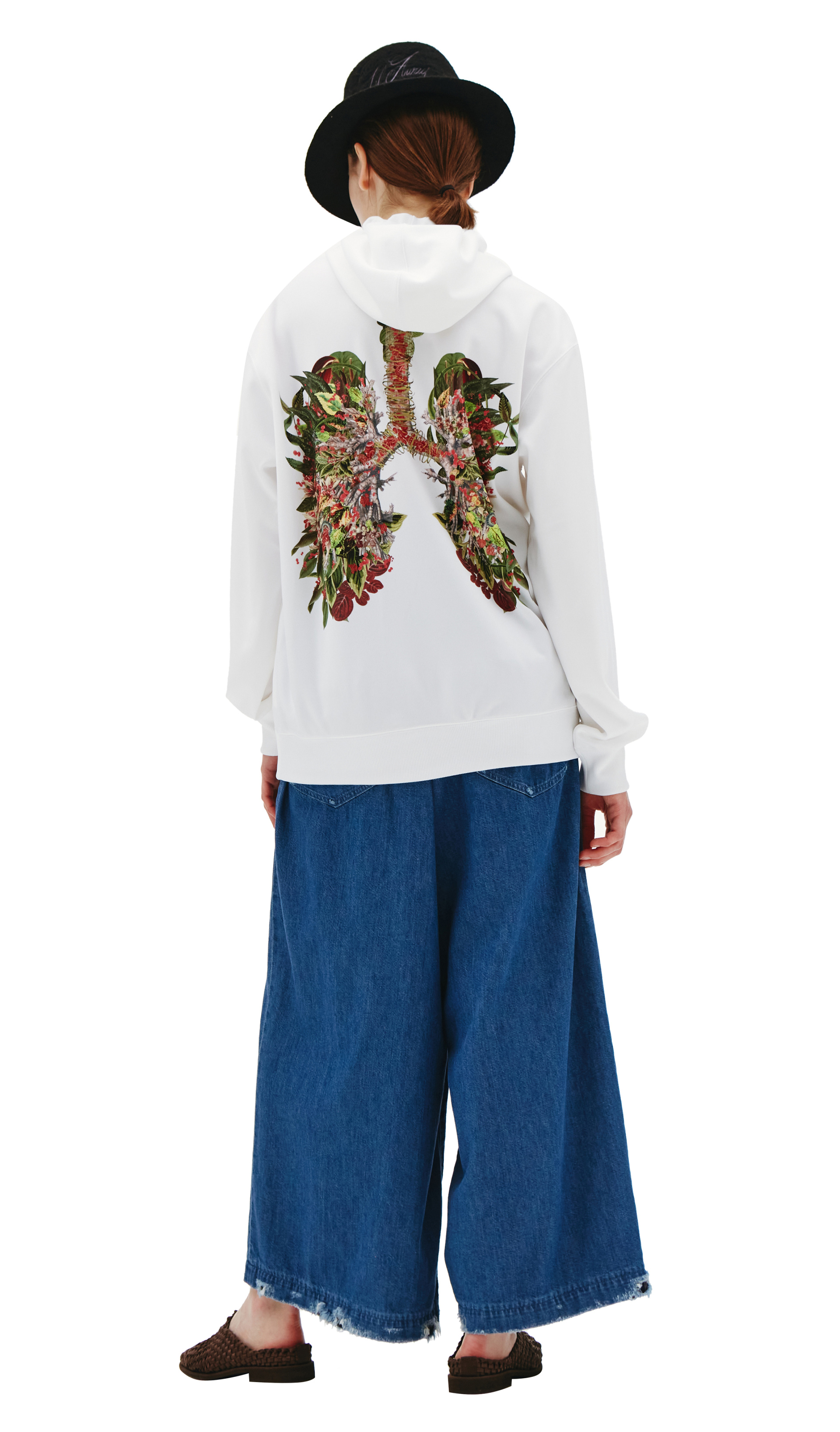 Comme des Garcons Homme plus Floral Lungs Back Print Hoodie