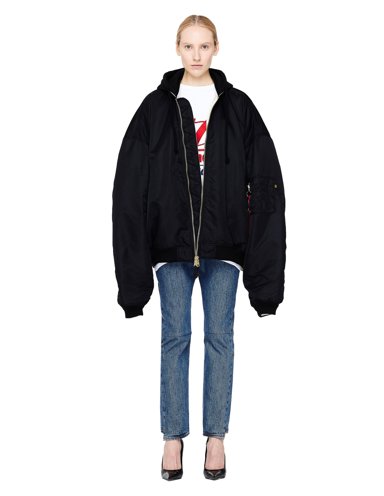 VETEMENTS Alpha Industries Hooded Bomber Jacket